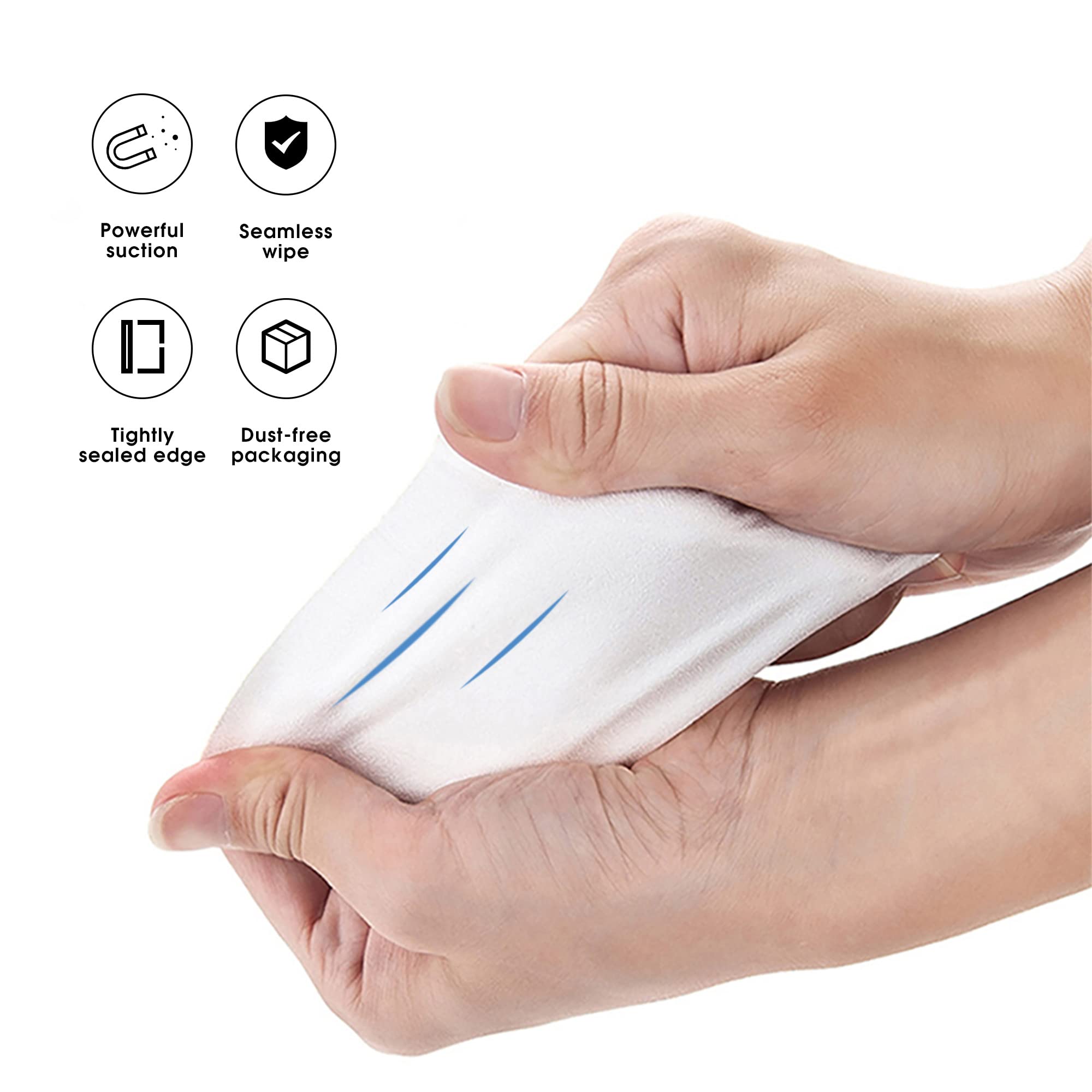 Vsgo Camera Cleaning Cloth 20Pcs Durable Microfiber Cleaning Cloths Vacuum Packed Double Surfaces Lens Cleaning Cloth Compatible