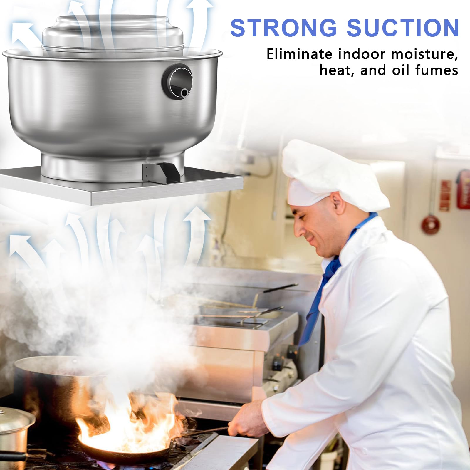 Ficbxra Restaurant Canopy Hood Grease Rated Exhaust Fan  Truck Exhaust Fan High Speed Direct Drive Centrifugal Upblast Exhaust F