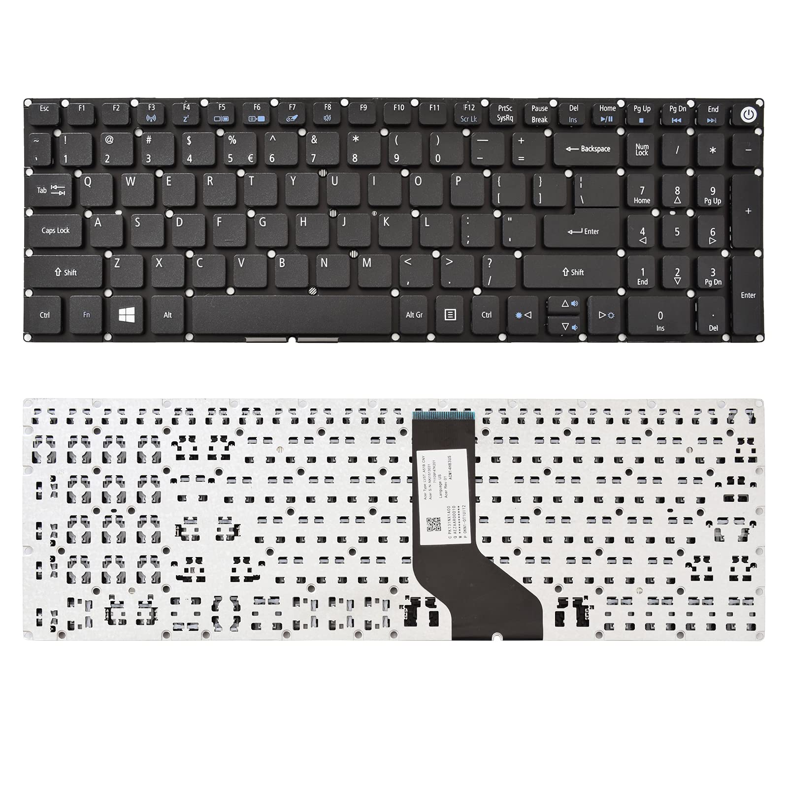 Sunmall Replacement Keyboard Compatible With Acer Aspire 3 A315 21 A315 31 A315 51 A315 52.Aspire 5 A515 41G A515 51G A517 51G N