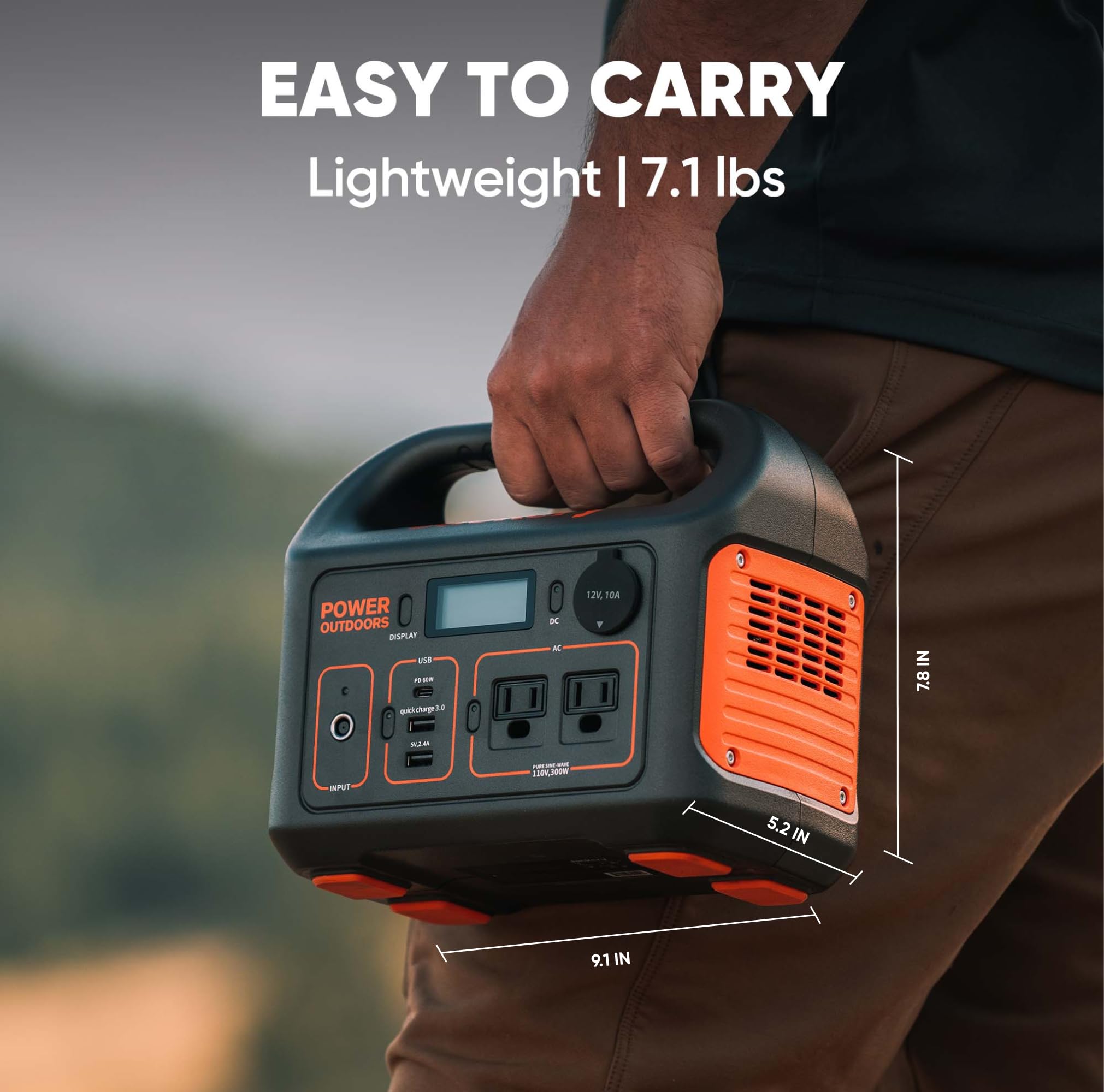 Jackery Portable Power Station Explorer 300 With Carrying Bag, 293Wh Backup Lithium Battery, Solar Generator For Outdoors Campin