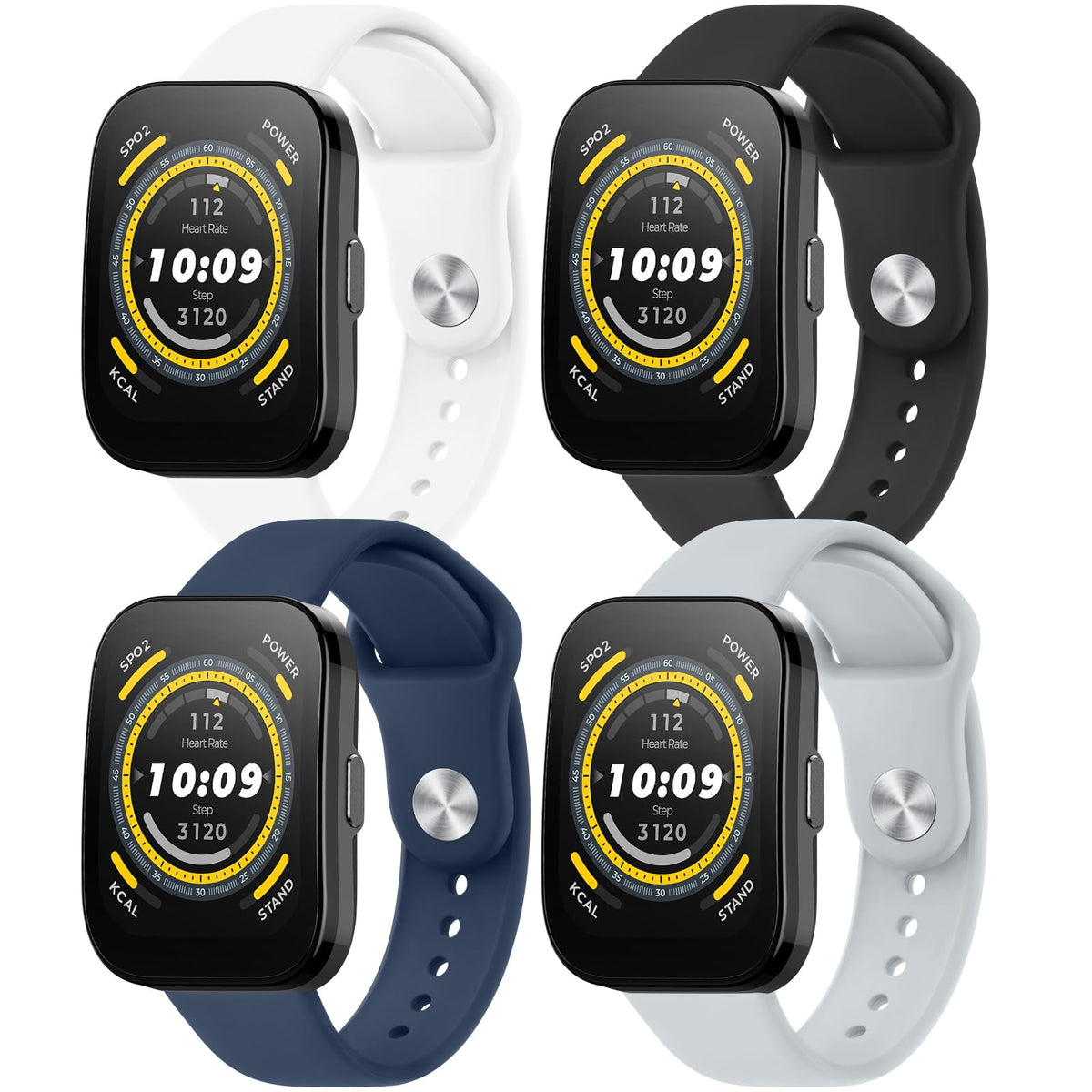 Meliya Band For Amazfit Bip 5 / Bip 6 Band Women Men Women Men, 22Mm Adjustable Soft Silicone Sport Strap Replacement Bands For 