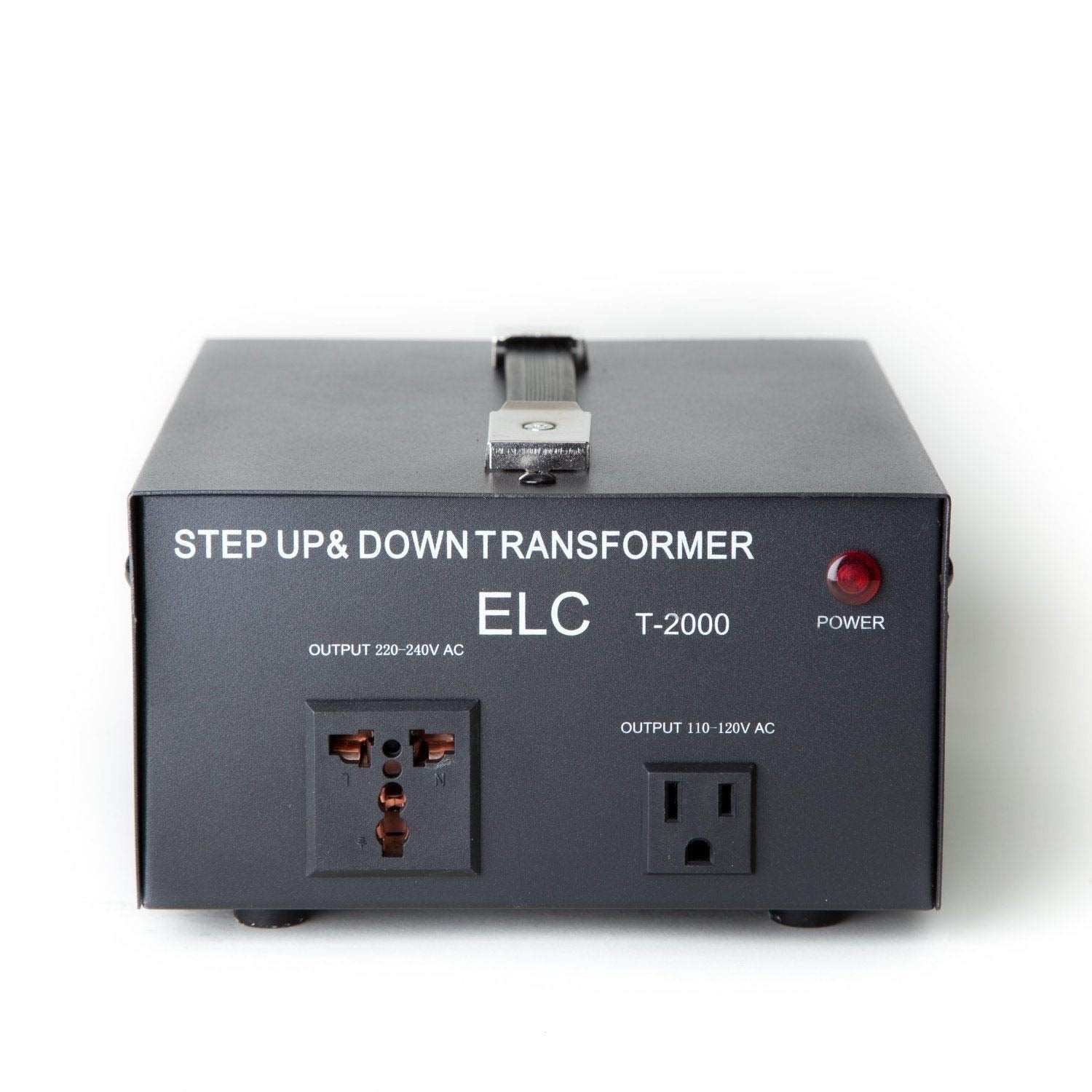 Elc T Series 2000 Watt Voltage Converter Transformer   Step Up/Down   110V To 220V / 220V To 110V Power Converter   Circuit Brea