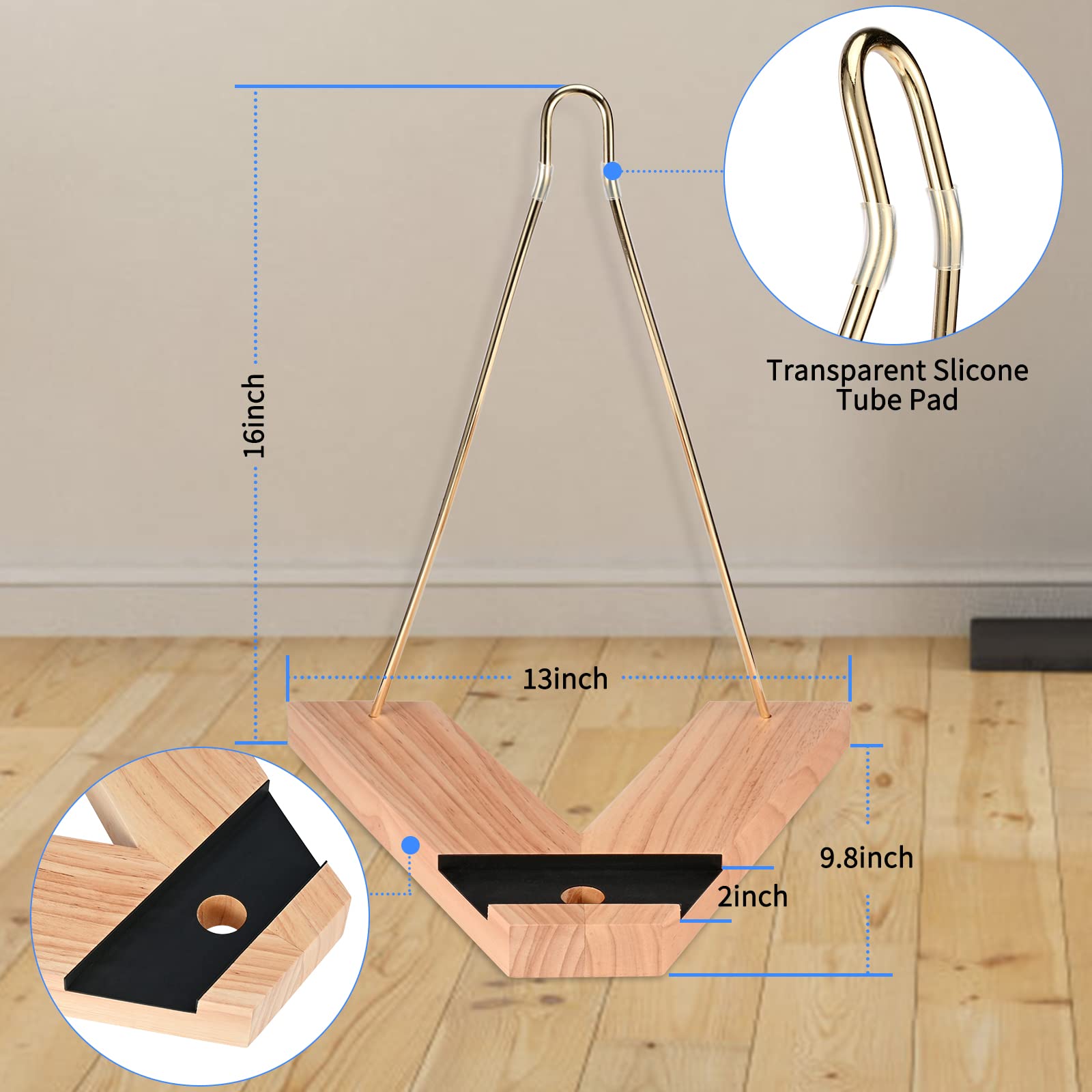 Sunyin Electric Guitar Stand Bass Stand Wooden Floor Stand For Bass And Electric Guitar Minimalism Removable And Collapsible Oak