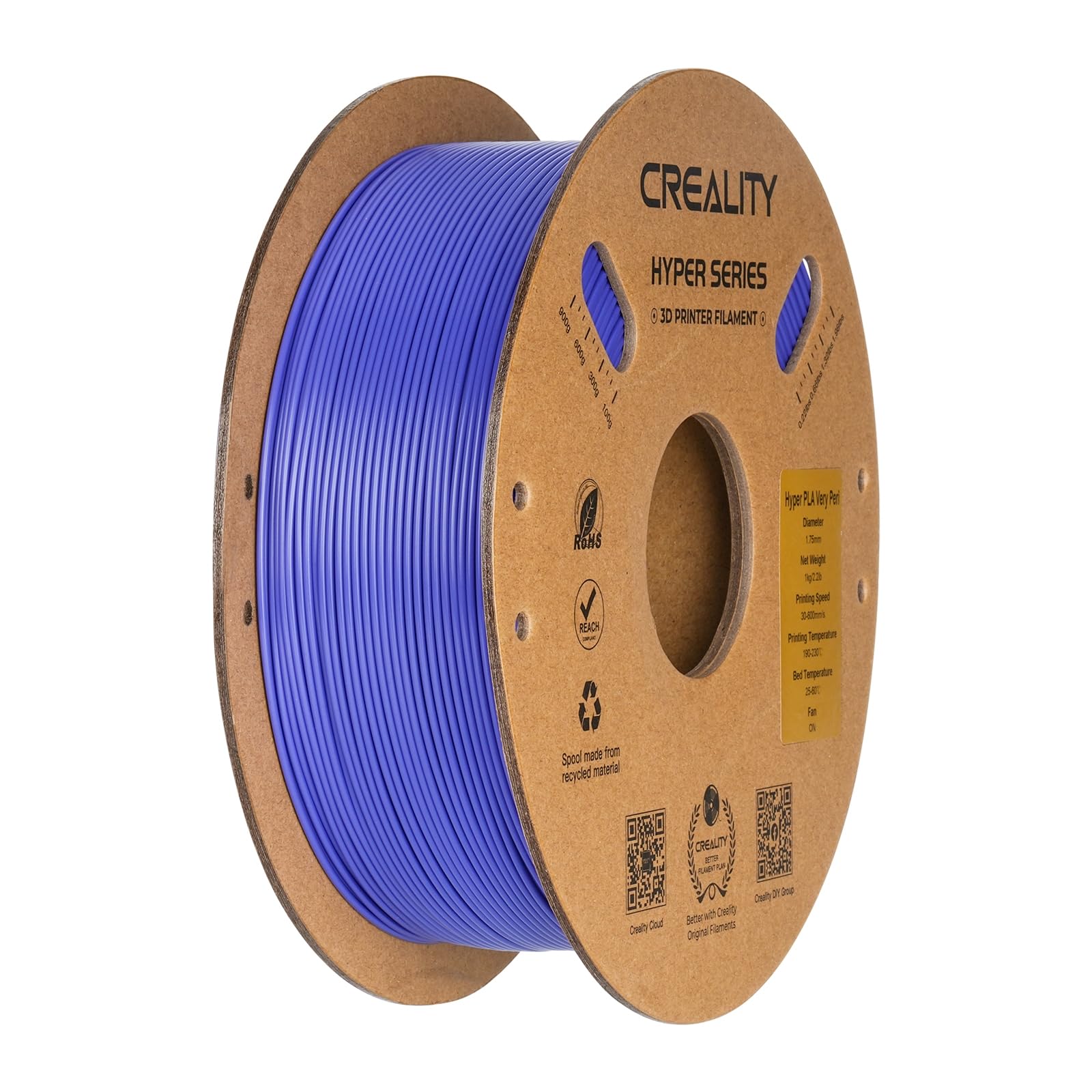 Comgrow Hyper Filament Pla Blue,10X Faster Print, High Speed 30 600Mm/S 3D Printer Filament, For Creality K1, K1 Max, Bambu Lab