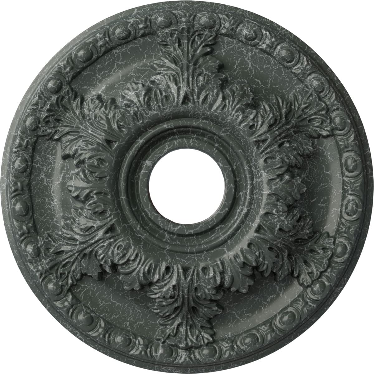 Ekena Millwork CM18GAAGC Granada Ceiling Medallion fits Canopies up to 6 5/8, Athenian Green Crackle