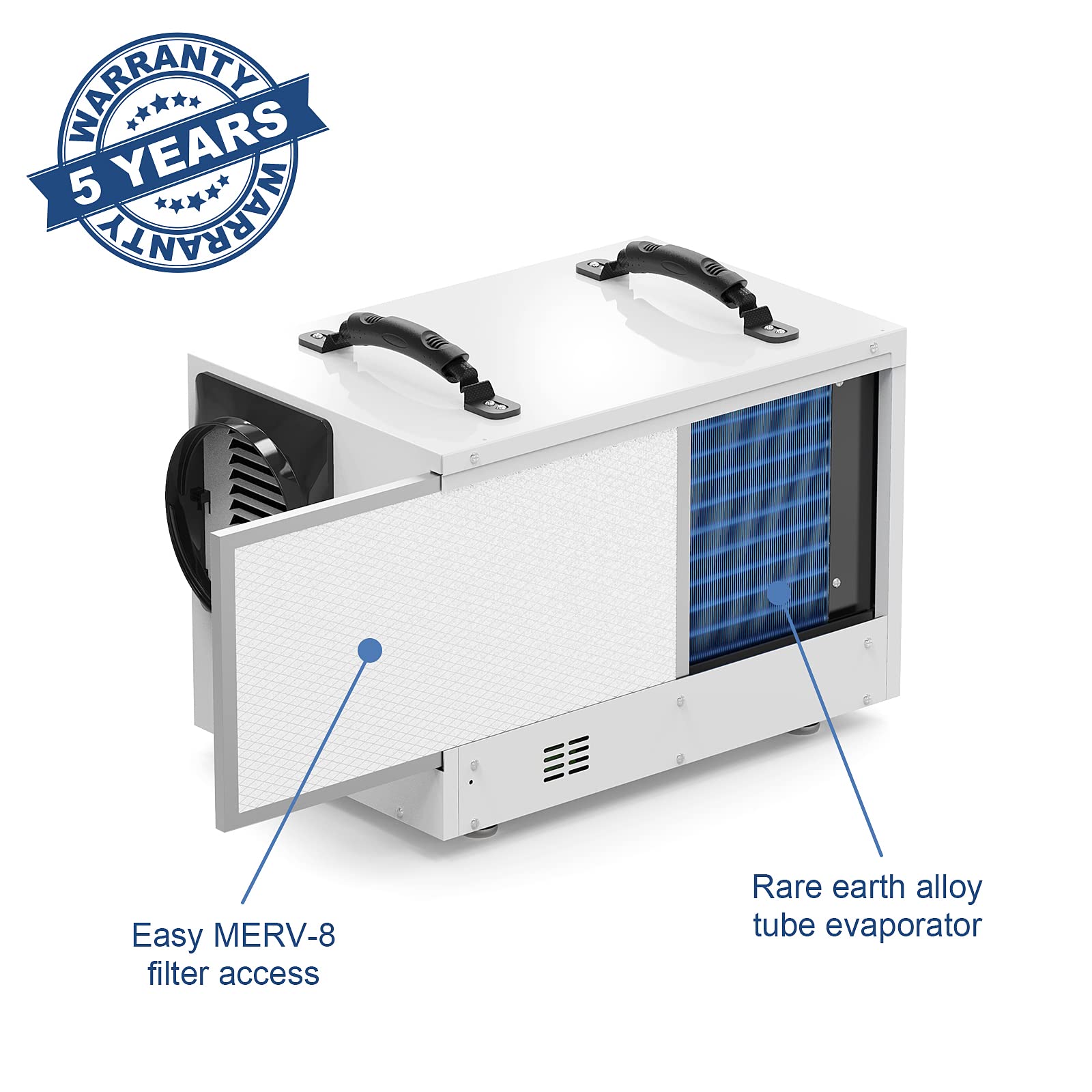 Alorair 120 Pints Commercial Dehumidifier For Crawl Spaces & Basements With Drain Hose, Compact Dehumidifiers For Home And Indus