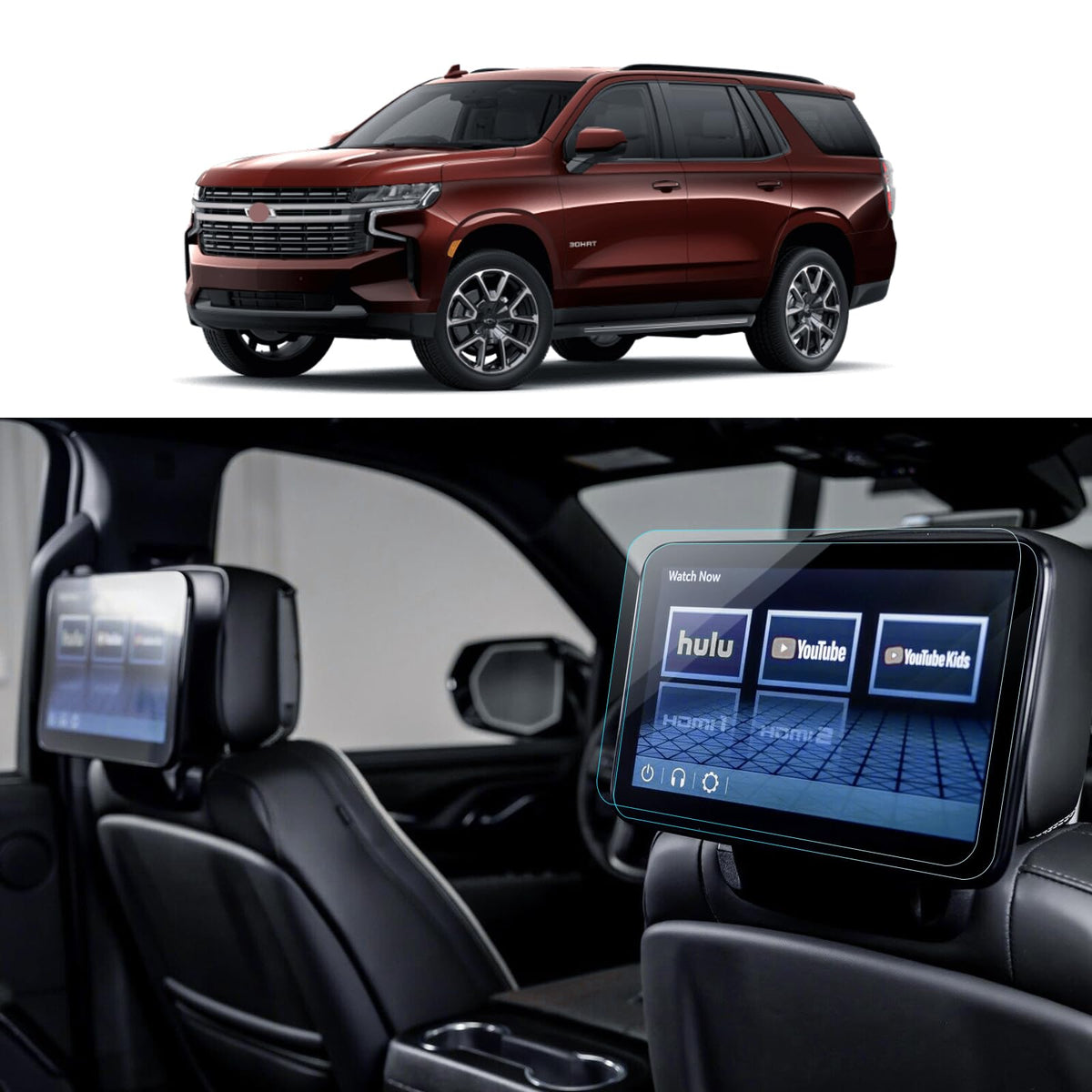 Lantu 2Pcs Matte Screen Protector For 2021-2023 Chevy Tahoe Suburban&Gmc Yukon Denali 2021-2024 Cadillac Escalade Accessories 12