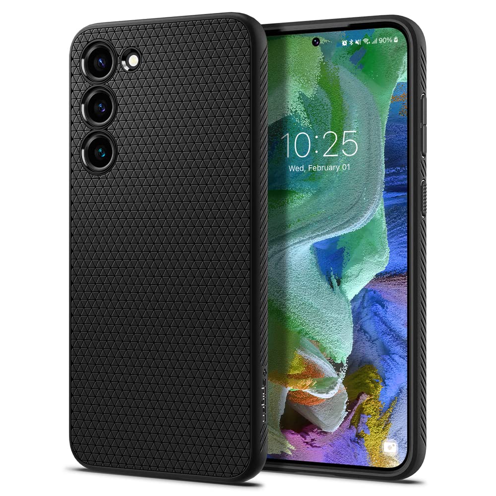 Spigen Liquid Air Designed for Galaxy S23 Plus Case (2023) [Military-Grade Protection] - Matte Black