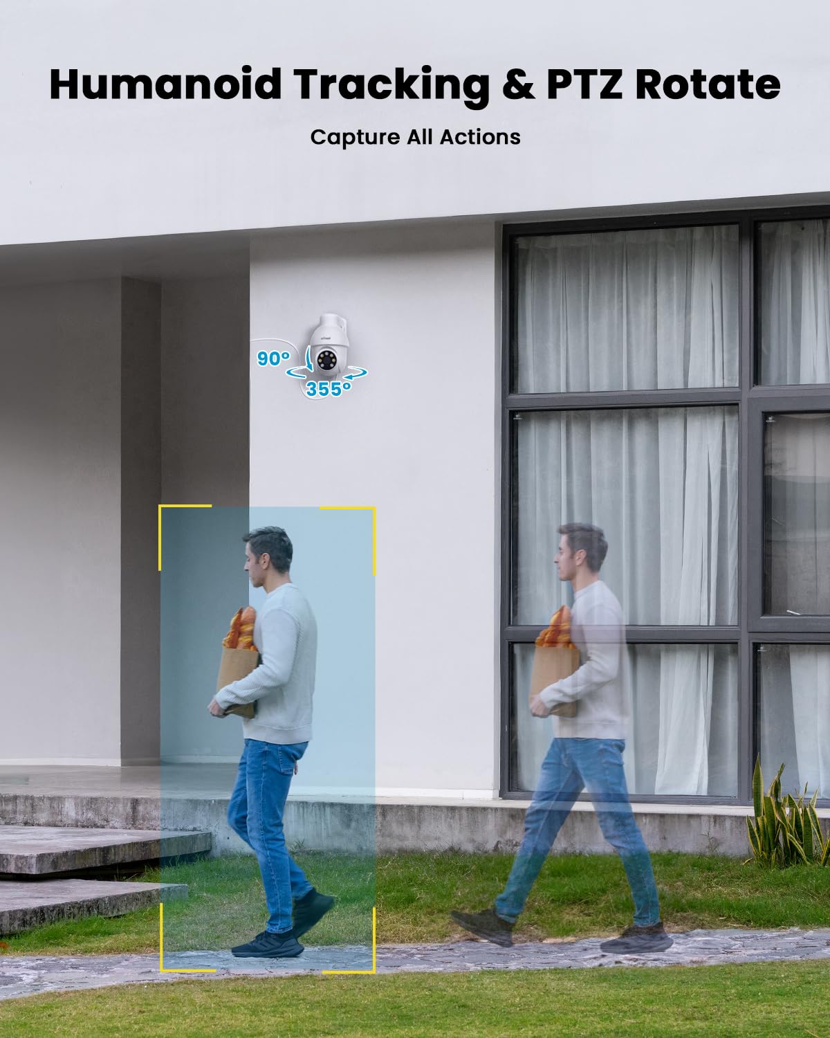 Iegeek Poe Security Camera System, 5Mp Outdoor/Indoor Poe Cameras With 8Ch Nvr For Home Surveillance System, Wired Ptz Cam Kit W/Motion Sensor, 2 Way Audio, Color Night Vision,Ai Detection,24/7 Record