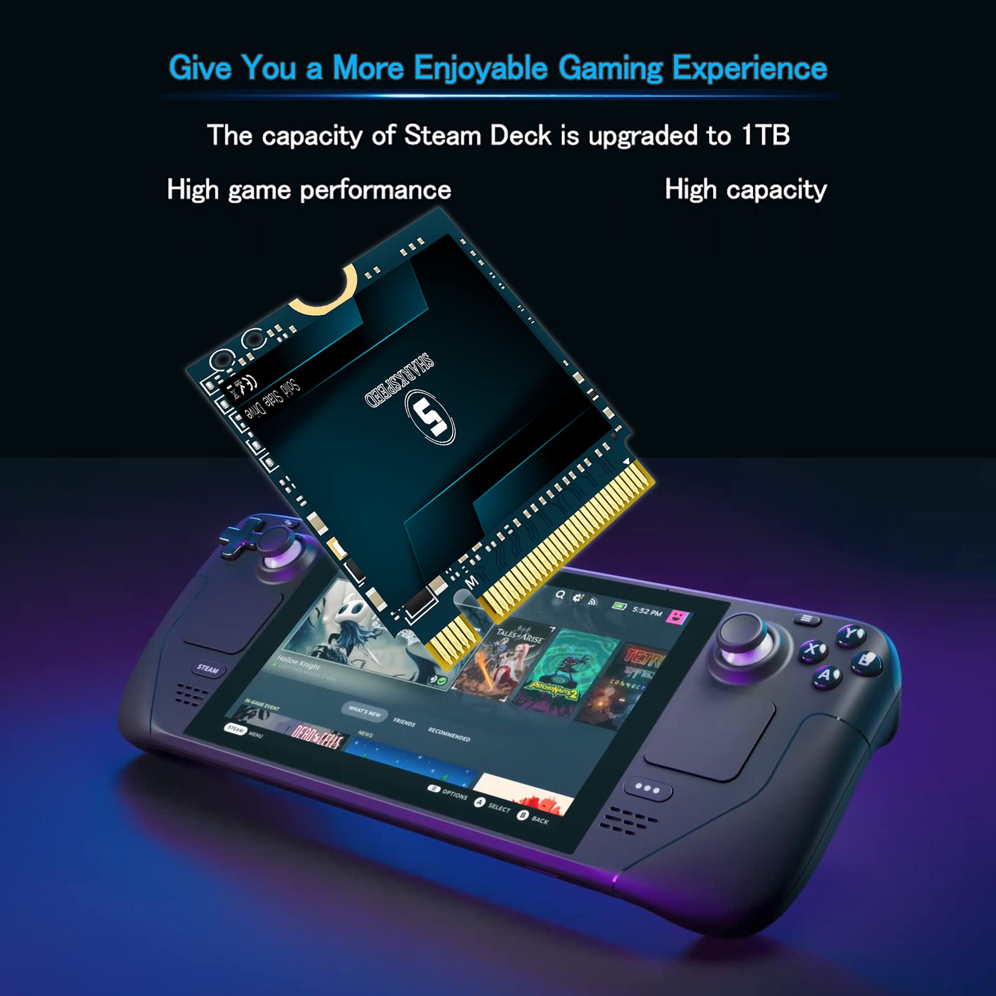 Sharkspeed Ssd 1Tb M.2 2230 Nvme Pcie Gen 3.0X4 30Mm Internal Solid State Drive, Compatible With Steam Deck, Microsoft Surface P