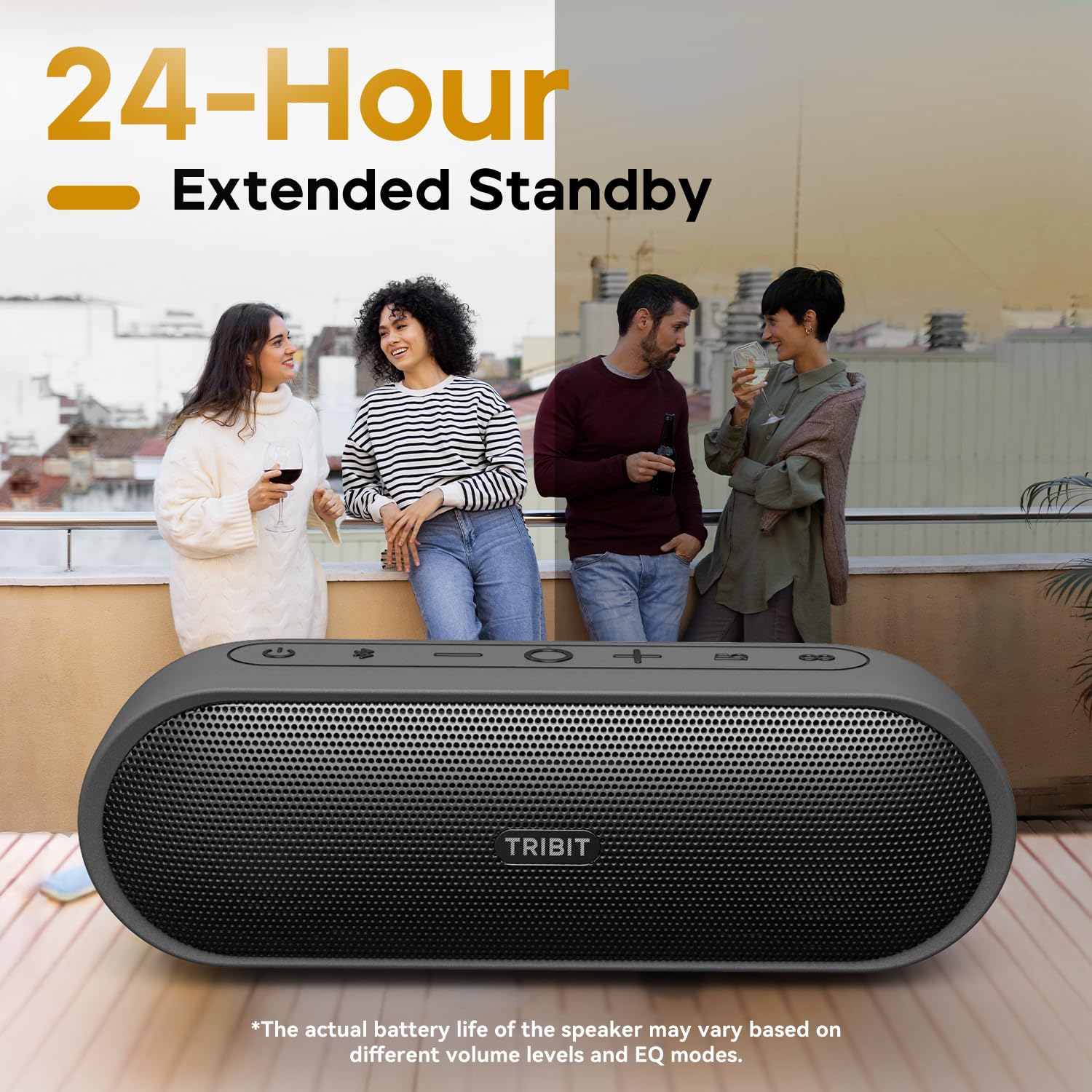 Tribit Portable Bluetooth Speaker Xsound Plus 2, Wireless Speaker 30W With Xbass, Ipx7 Waterproof, 24 Hour Playtime, Stereo Soun
