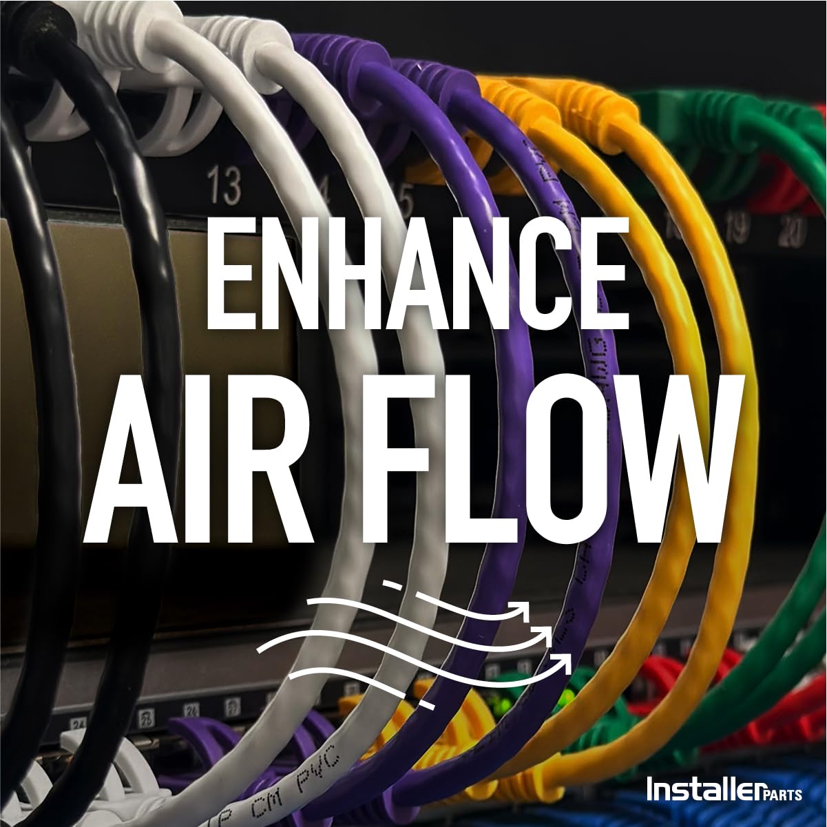 Installerparts Ethernet Cable Cat6A Slim Cable Utp Booted 1 Ft (10 Pack)   Blue   Professional Series   10Gigabit/Sec Network/Hi