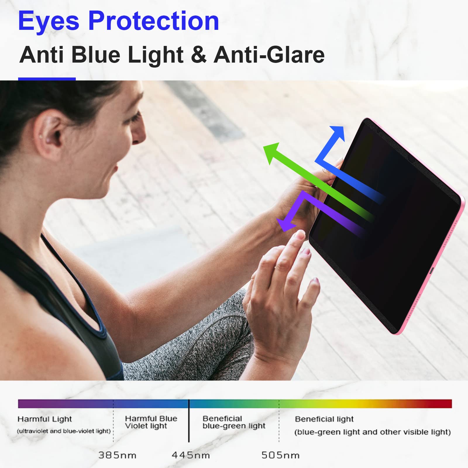 Magnetic Ipad 10.9 10Th Generation 2022 Privacy Screen Protector, Anti Blue Light Glare Spy Privacy Filter For Ipad 10Th Gen 10.