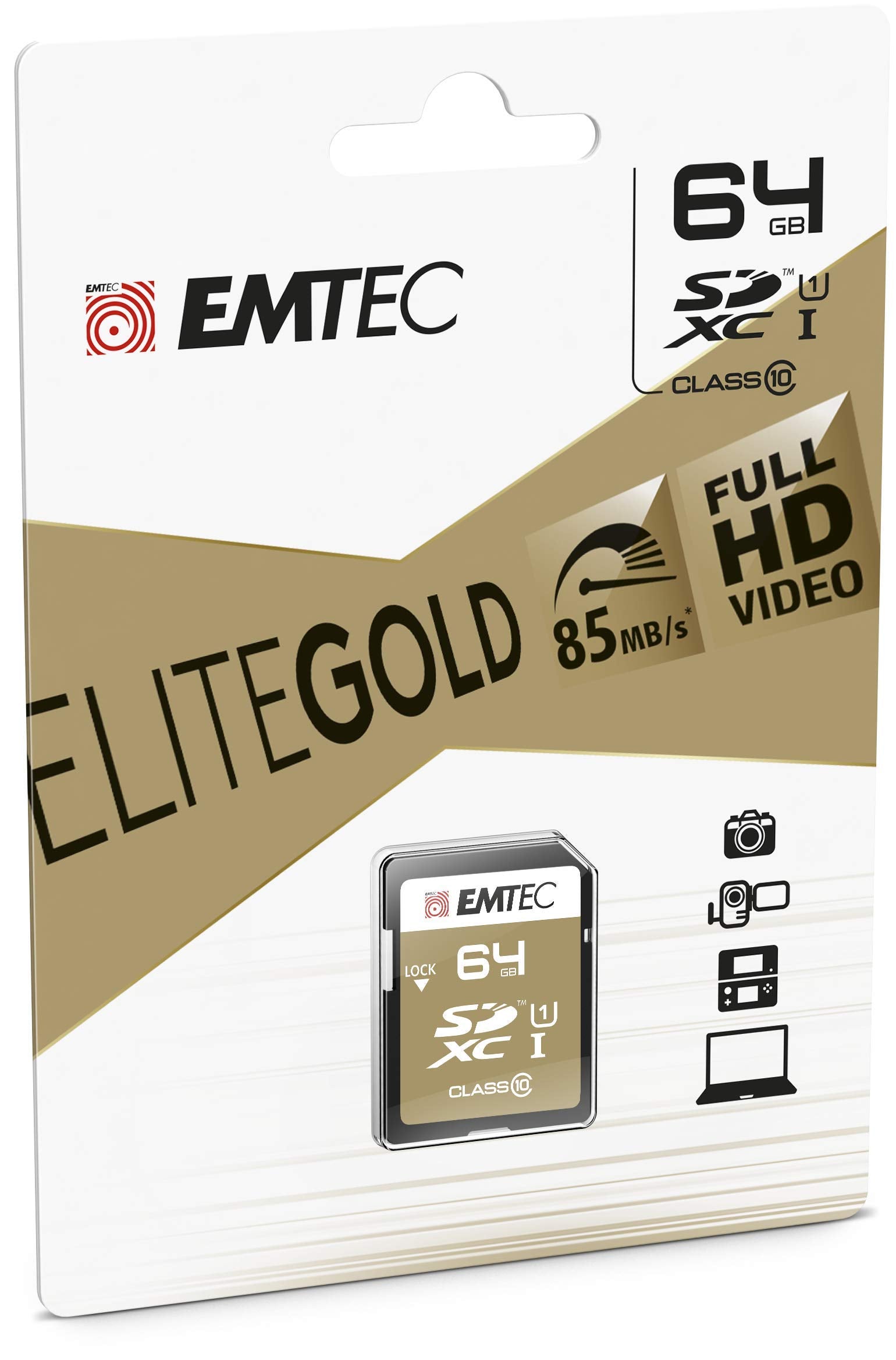Emtec Elite Gold Sdhc Class10 Uhs I U1, 64Gb