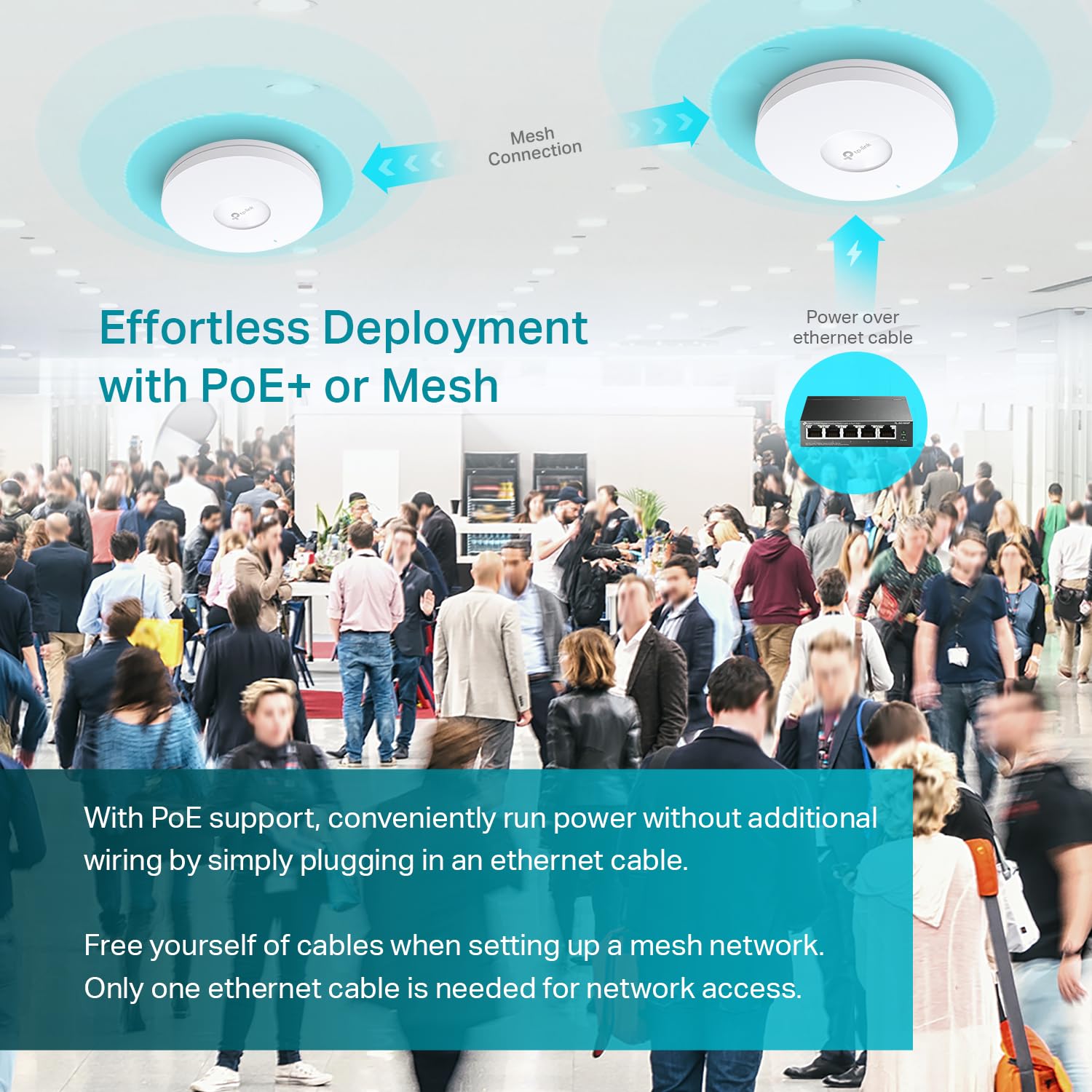 Tp Link Eap670 | Omada Wifi 6 Ax5400 Wireless 2.5G Ceiling Mount Access Point | Support Mesh, Ofdma, Seamless Roaming, He160 & M