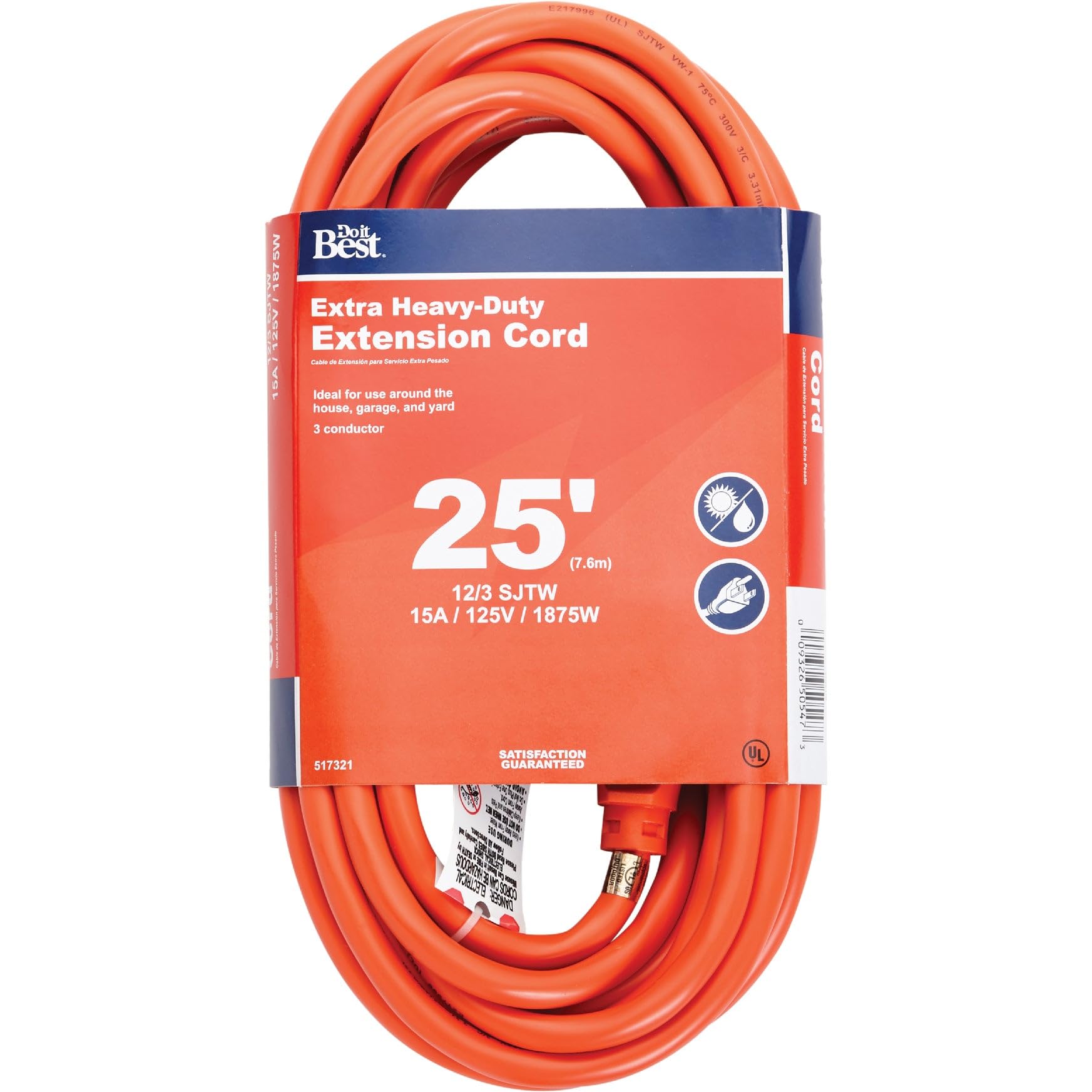 Woods Import 550528 Heavy-Duty Outdoor Extension Cord