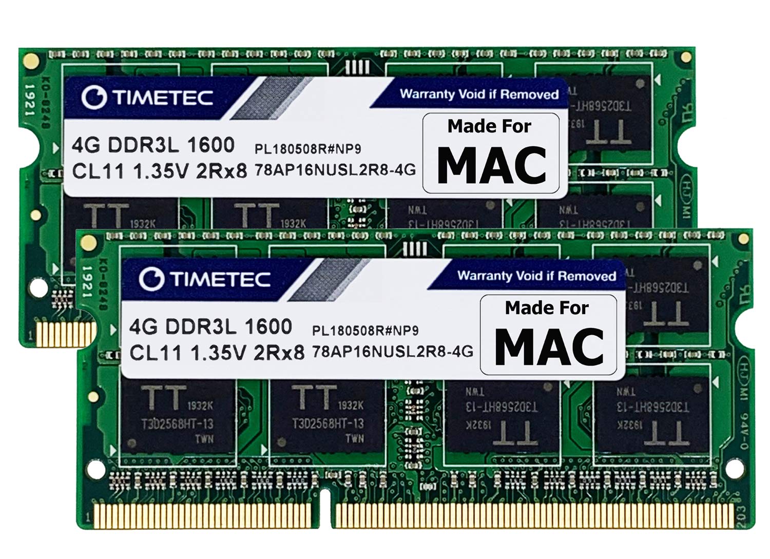 Timetec 8Gb Kit(2X4Gb) Compatible For Apple Ddr3L 1600Mhz For Mac Book Pro (Early/Late 2011,Mid 2012), Imac(Mid 2011,Late 2012,E