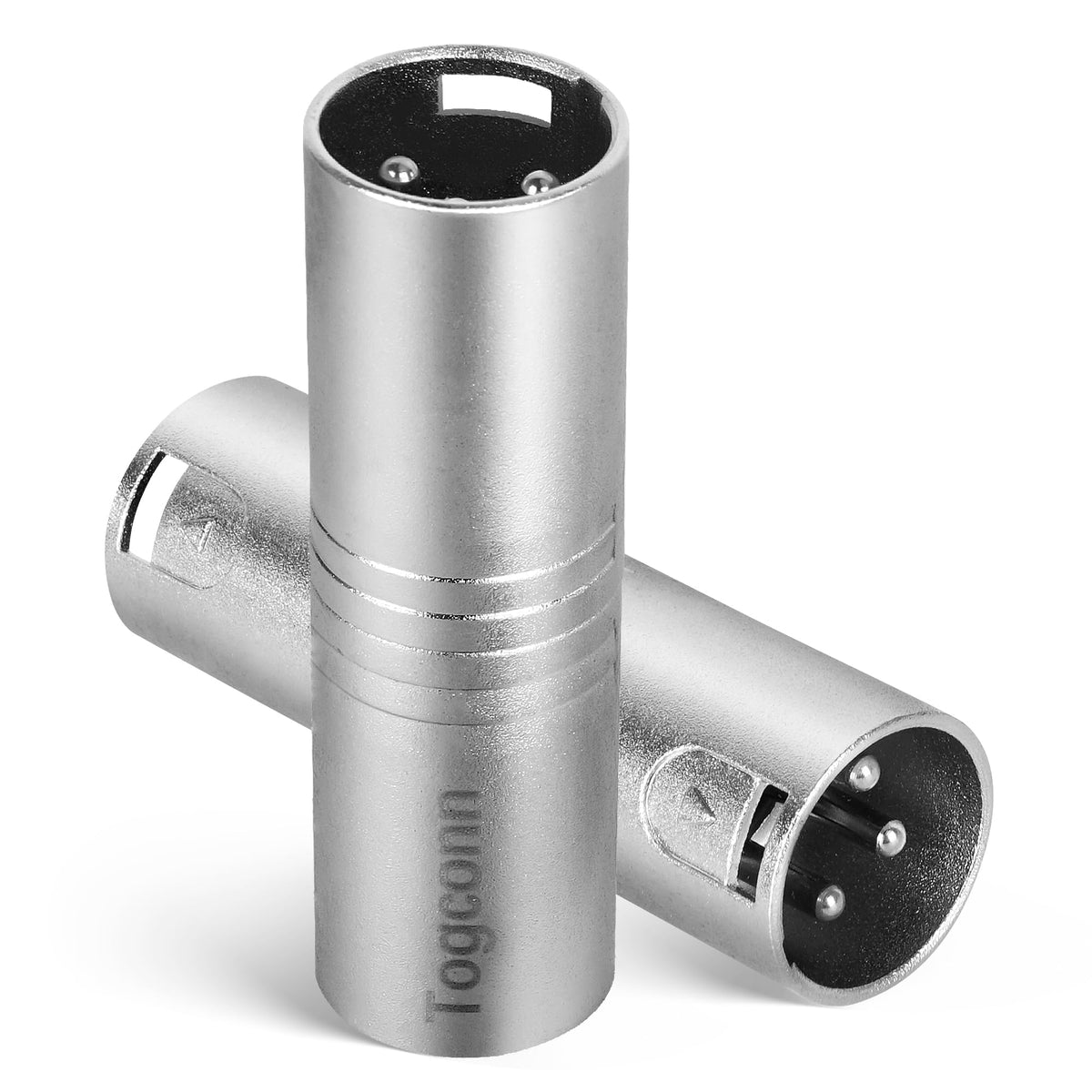 Togconn Xlr Male To Male Adapter 2 Pack,3 Pin Xlr Gender Changer Connector, Compatible With Mixer, Microphone, Power Amplifier