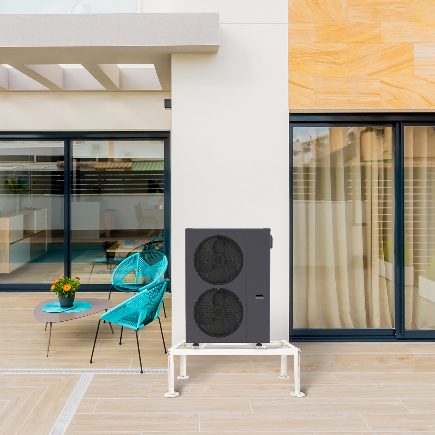 Wecooper Mini Split Ground Stand For 9000 24000Btu, Heavy Duty Condenser Stand, Mini Split Ac Bracket For Ductless Air Condition