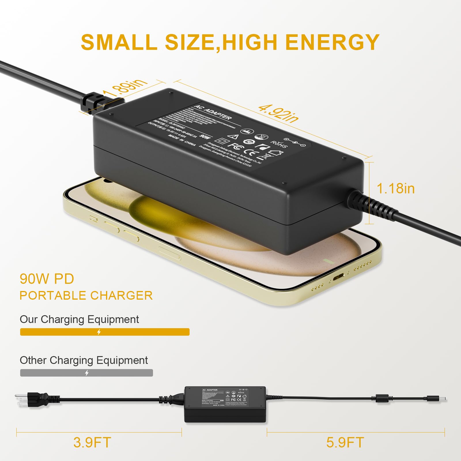 90W Inspiron 7706 Charger For Dell Inspiron 7706 3280 7700 7506 2N1 2 In 1 7501 7590 7591 7790 7791 7500 5400 5401 5490 5491 328