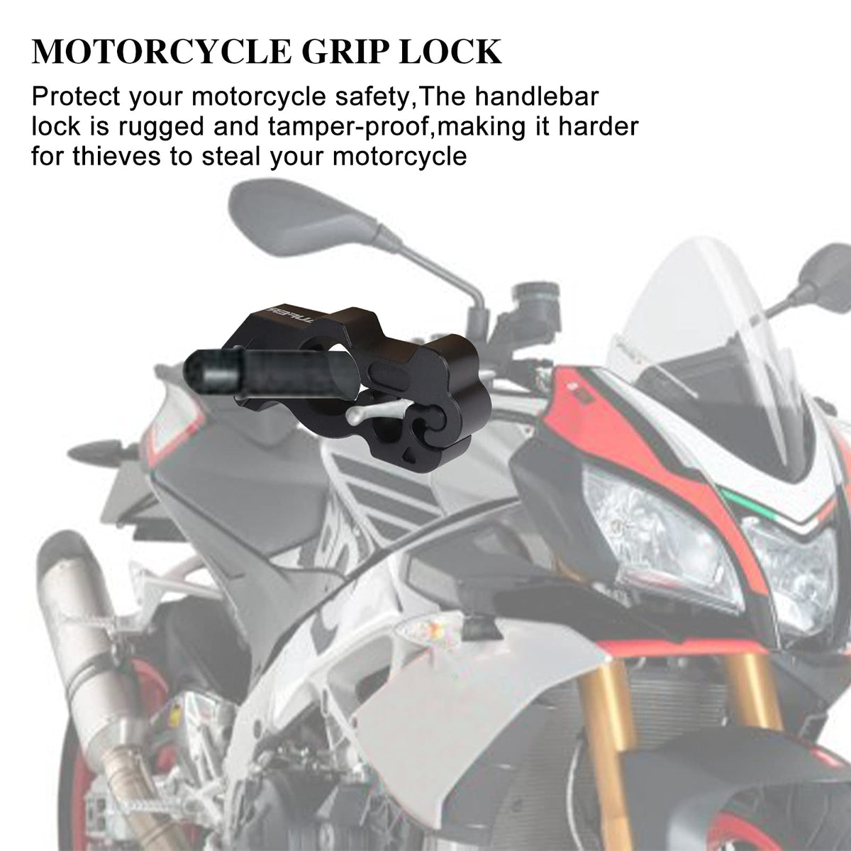 Aufer Universal Heavy Duty Motorcycle Grip Lock Handlebar Lock Throttl ...