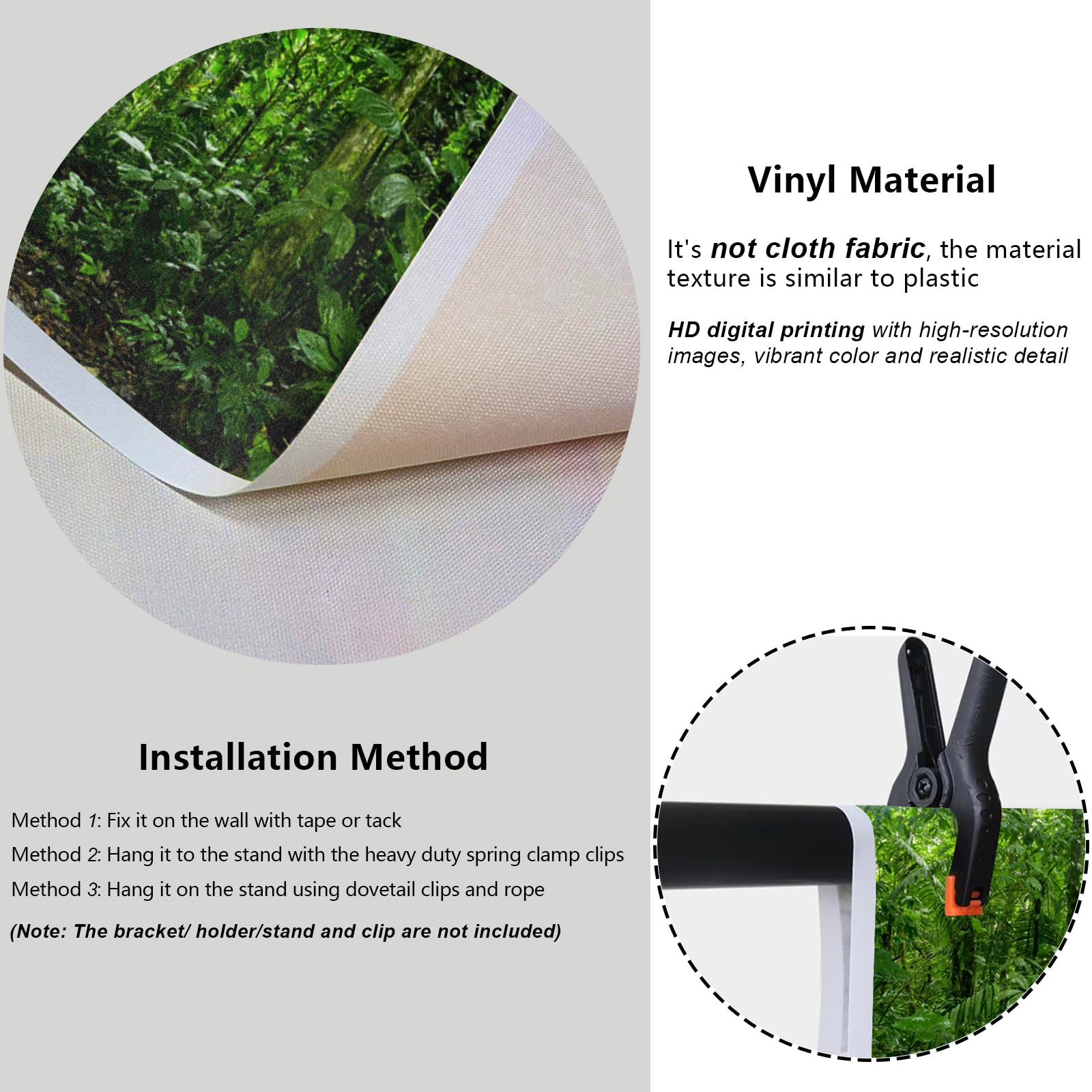 Yongfoto 20X15Ft Jungle Forest Trees Backdrops For Photography Summer Woods Wonderland Trees Plant Spring Nature Landscape Photo