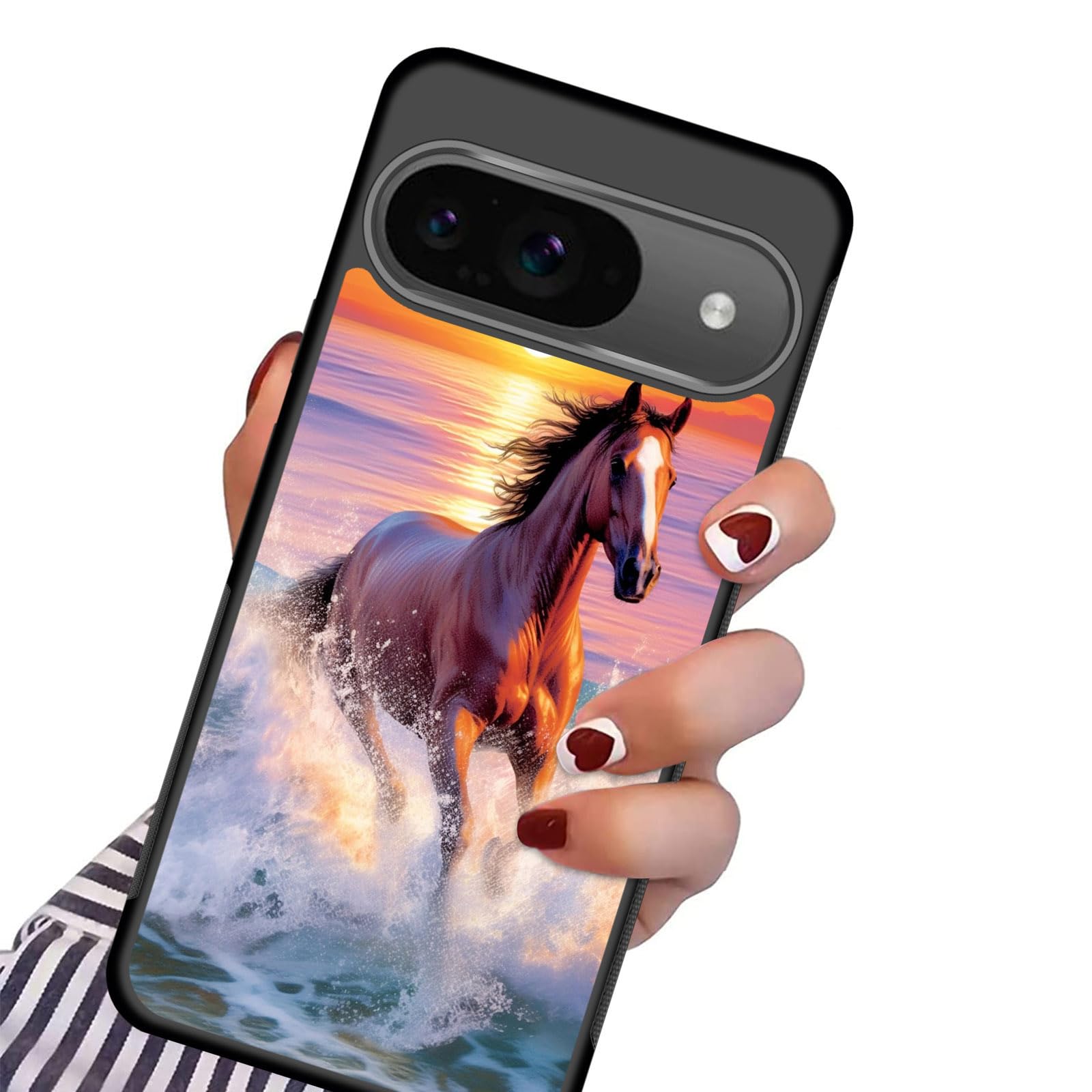 Zqlplzr For Pixel 9/Pixel 9 Pro Case,Tire Anti-Skid Edges Cute Design Shockproof Bumper Full Protection Back Cover For Google Pi