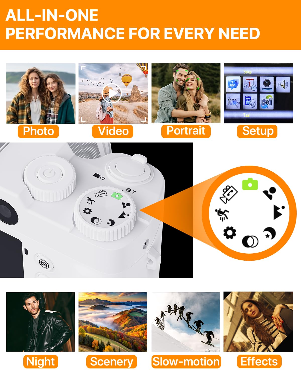 4K Digital Camera, 64Mp Dual Cameras For Photography Autofocus Anti Shake, Video Vlogging Camera For Youtube, Compact Travel Cam