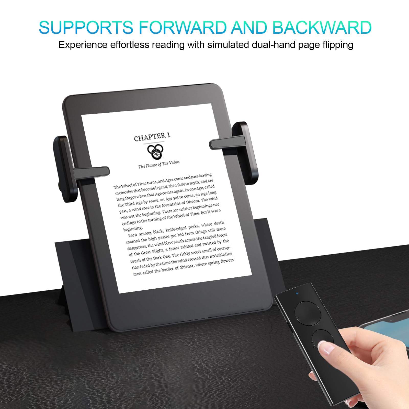 Remote Page Turner 2 Pack For Kindle, Support Forward & Backward, Compatible With Paperwhite Oasis Kobo Ereaders