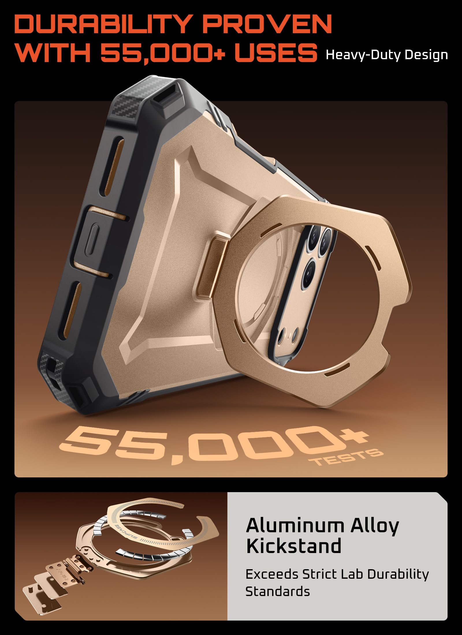 Supcase For Iphone 17 Pro Max Case (Ubgrip Pro), [Built-In Tempered Glass Screen Protector & Stand] [Camera Control Cover] [Comp