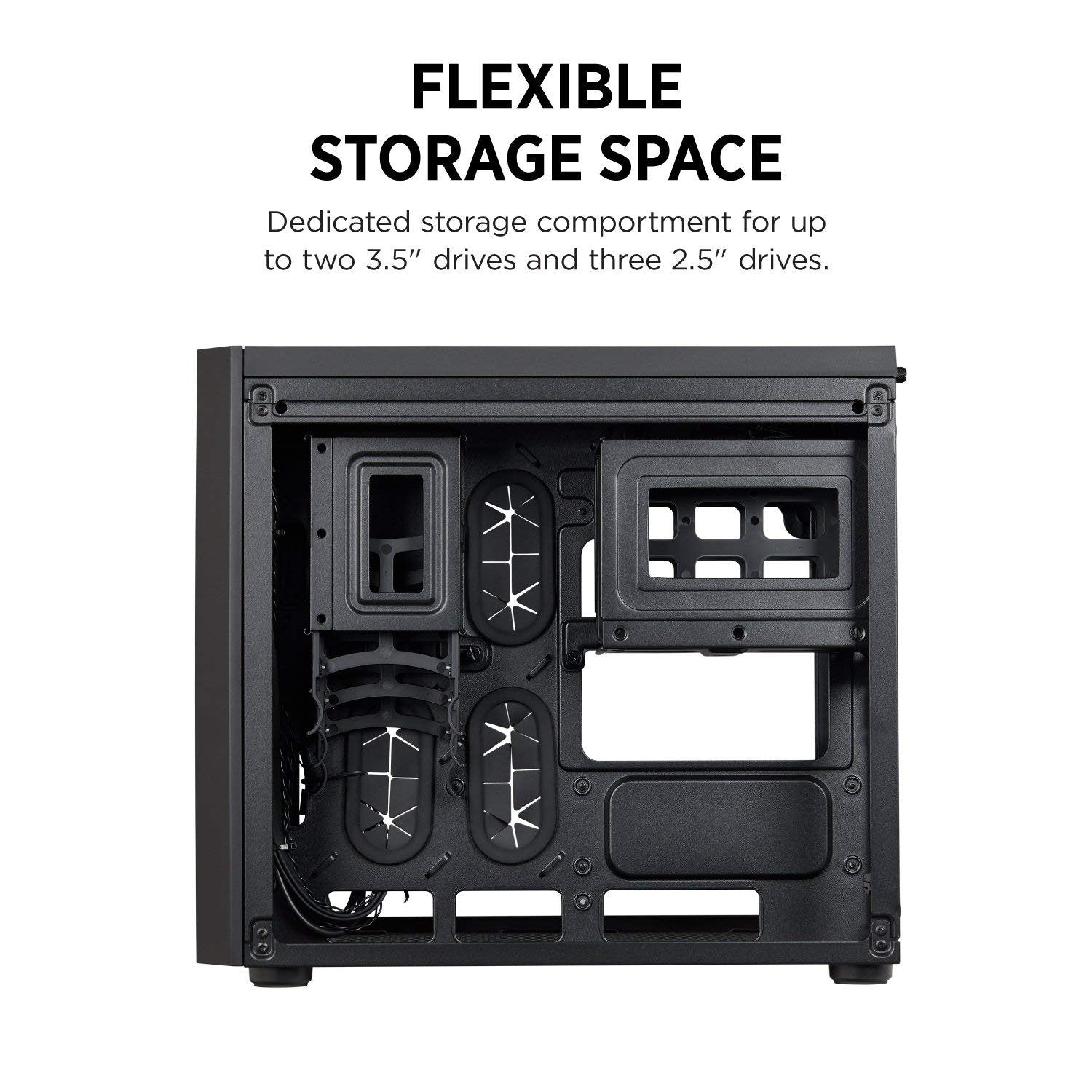 Corsair Crystal 280X Rgb Micro-Atx Case, 2 Rgb Fans, Lighting Node Pro Included, Tempered Glass - Black (Cc-9011135-Ww)