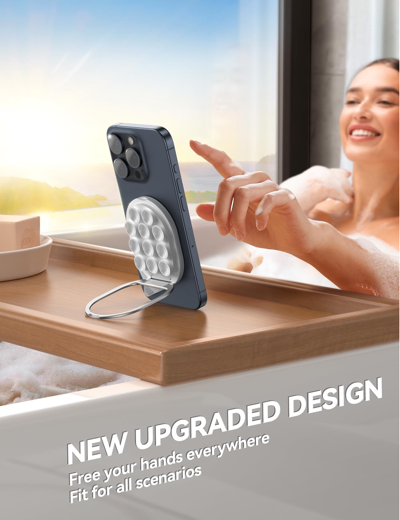 Joyroom Suction Cup Phone Mount, Magsafe Phone Grip With Pull Ring, Phone Suction Grip For Iphone Samsung Android, Cell Phone Gr