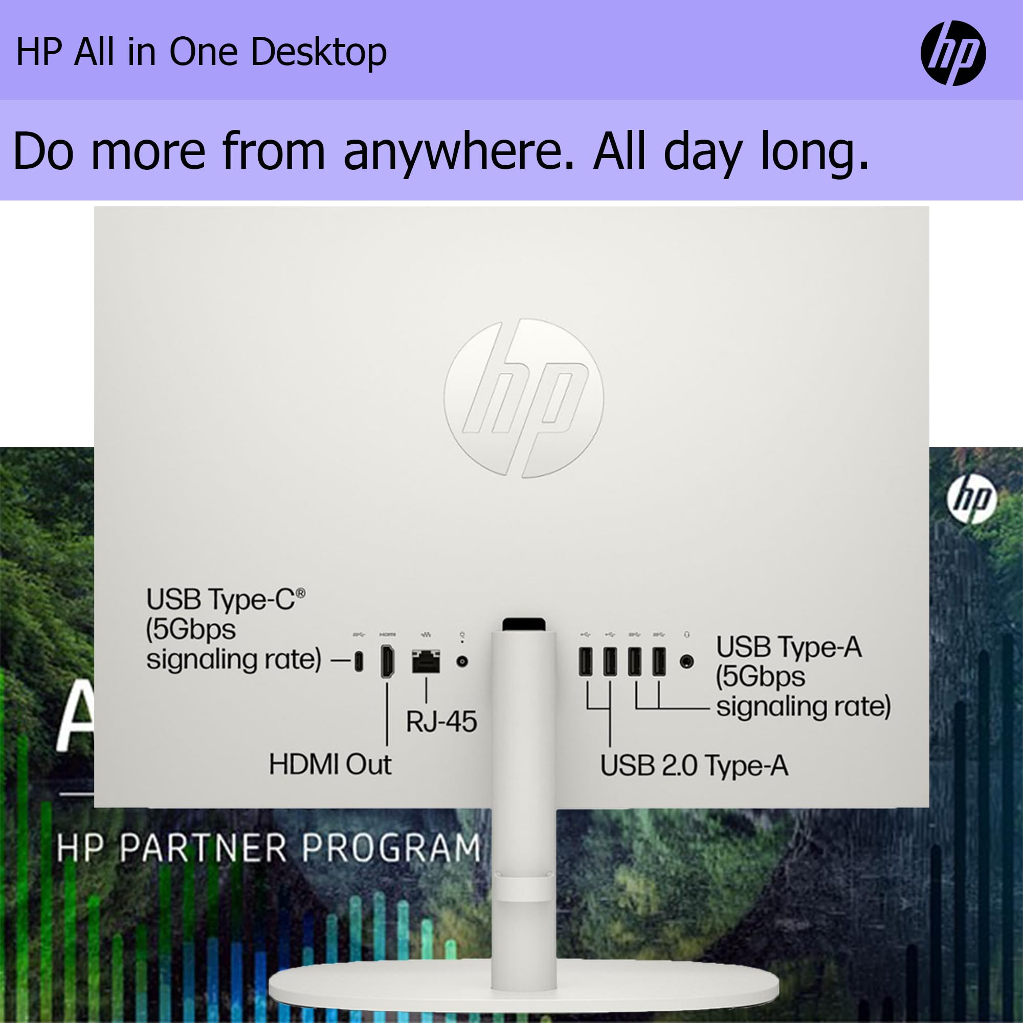 Hp All In One Desktop| 22'' Full Hd Display| Intel Dual Core Processor| 20Gb Ram| 1Tb Pcie Ssd| 128Gb External Drive & Microsoft