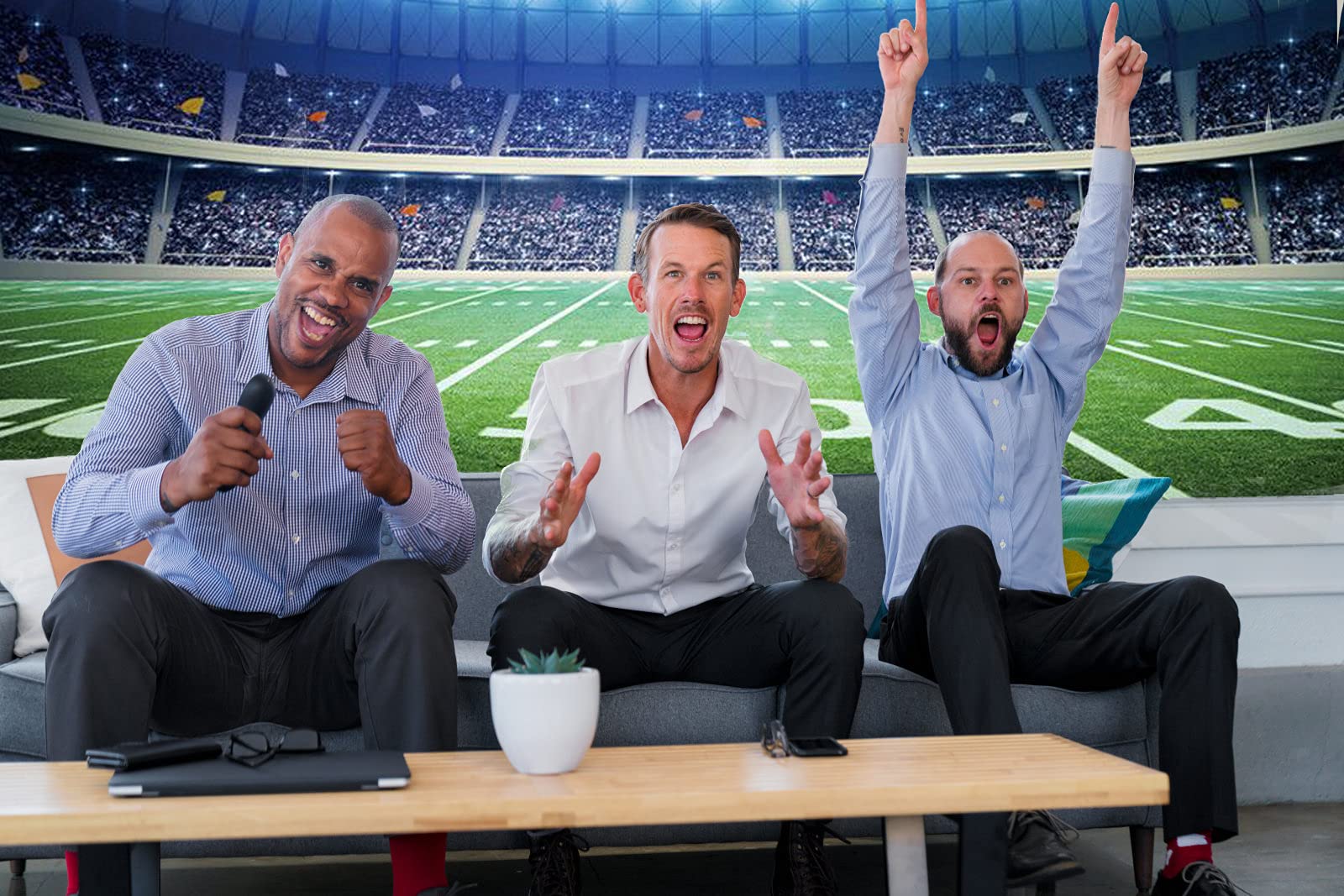 Lywygg 8X6Ft Sport Backdrop Football Field Backdrop Photography Props Auditorium Light Themed Sport Night Spotlight Decorations