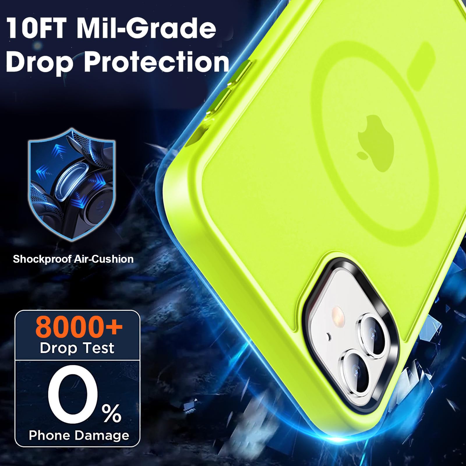 Mocca Strong Magnetic For Iphone 12 Case/Iphone 12 Pro Case,[Compatible With Magsafe][Mil Grade Drop Protection]Slim Shockproof