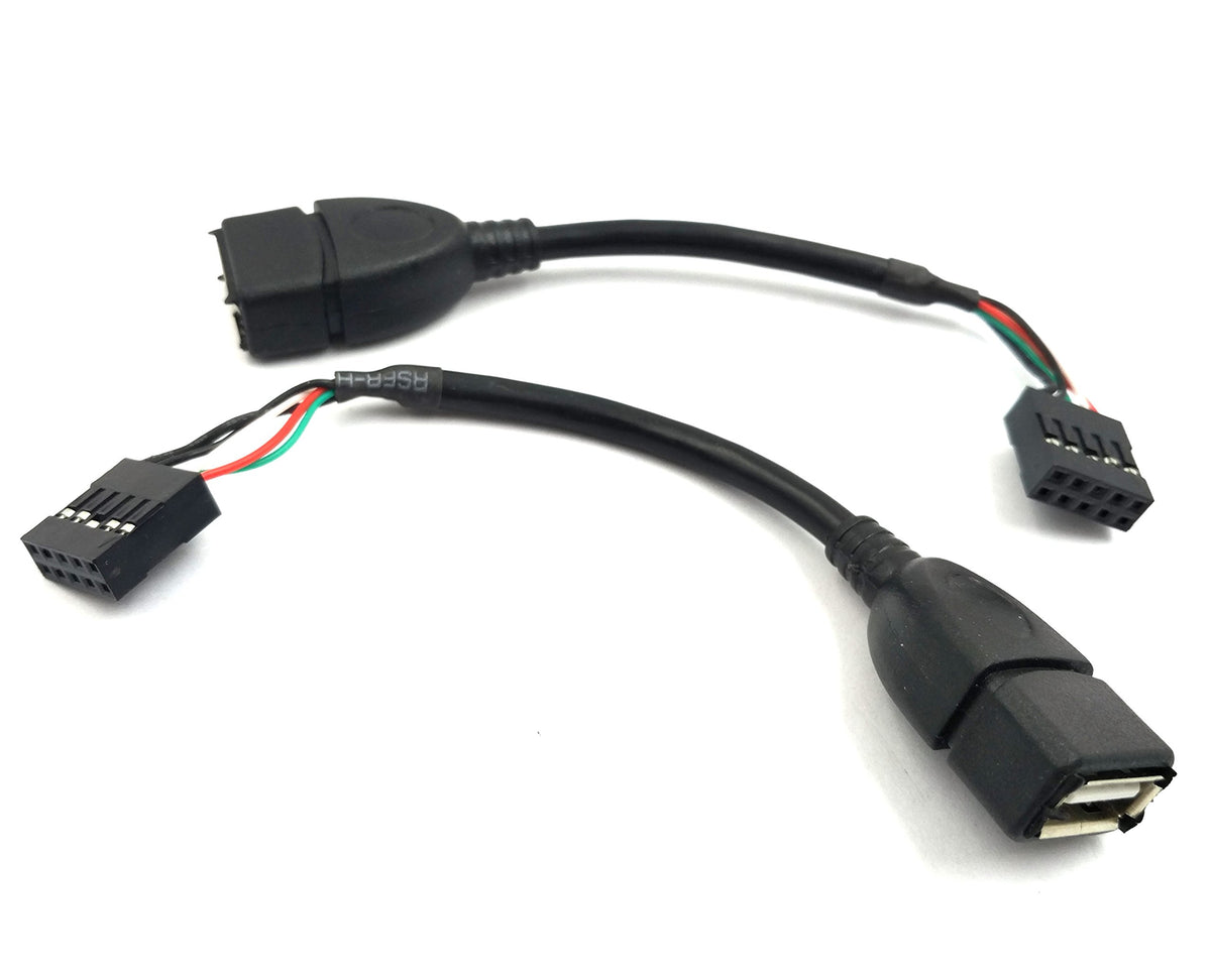 Duttek Usb Header To Usb Cable,Motherboard Usb 2.0 Adapter Cable, Usb 2.0 Type A Female To Dupont 9 Pin Female Header Motherboar