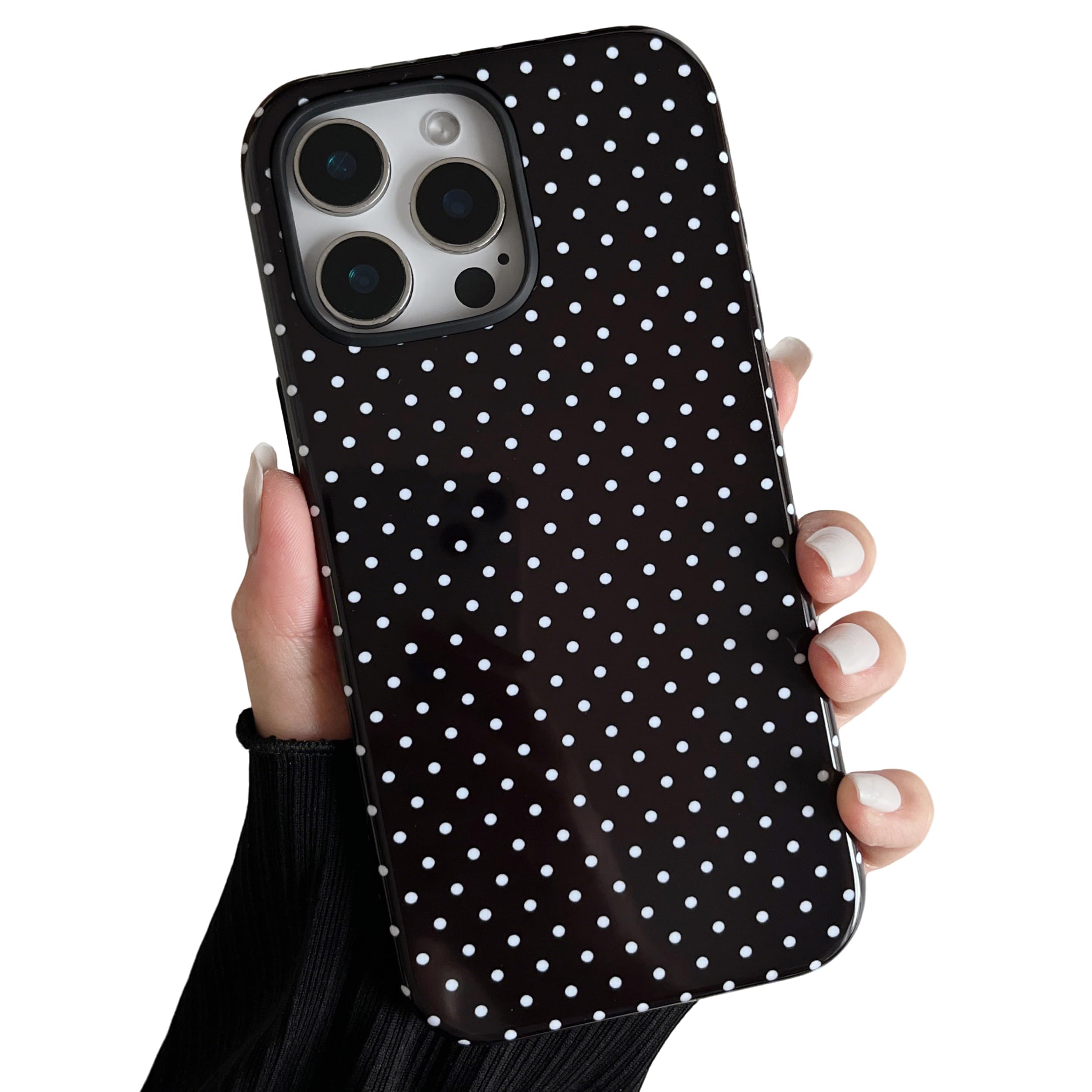 ZTOFERA Magnetic Case for iPhone 16 Pro, Polka Dot Phone Case Cute for Girl Women, Compatible with Magsafe, Hard PC+Soft TPU Pro