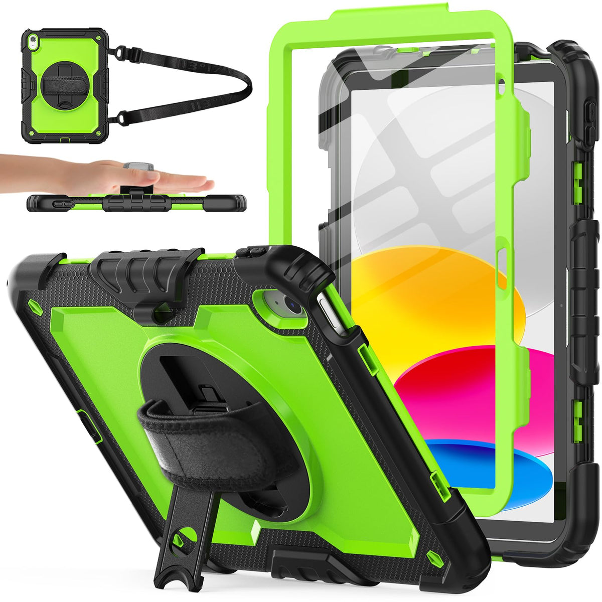 Sibeitu Case Compatible With Ipad 10Th Generation10.9'', Ipad 10 Case With Screen Protector And Pencil Holder Full Body Drop Pro