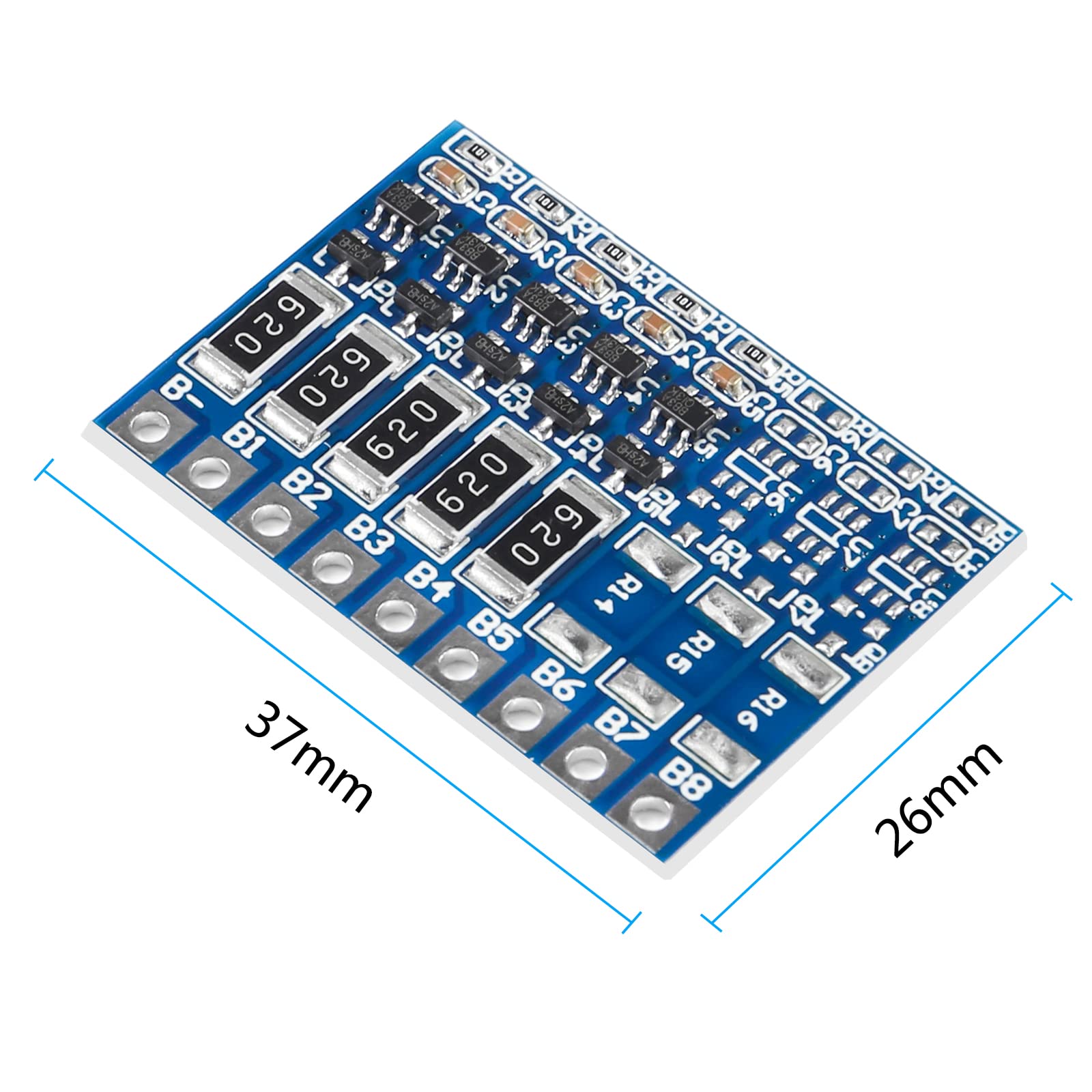 Alinan 6Pcs 5S 21V 4.2V Li Ion Balancer Board 18650 Li Ion Balncing Full Charge Battery Balance Function Protection Board
