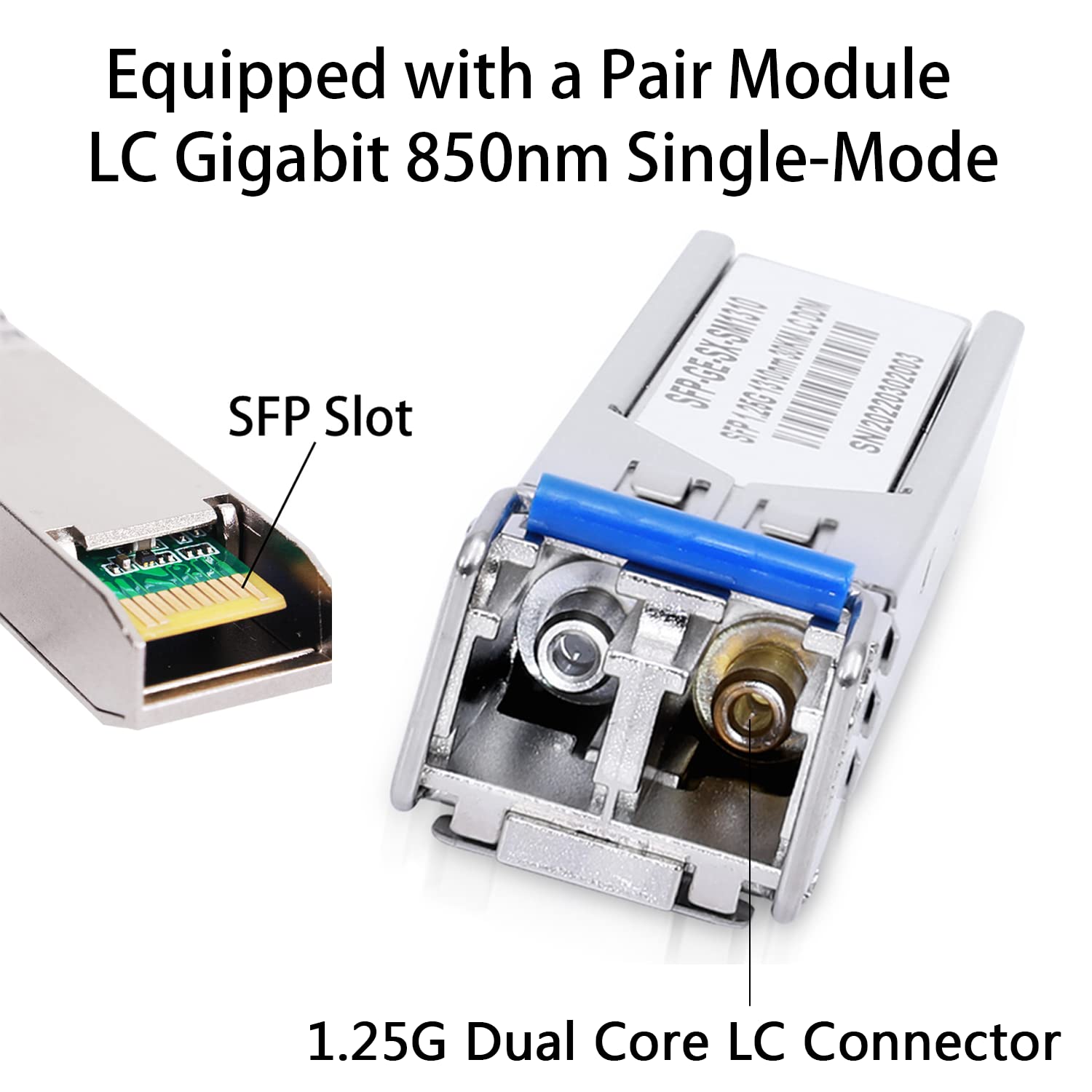 2 Pack 1.25G/S Bidi Gigabit Single Mode Fiber To Ethernet Media Converter With 2Pcs Bidi Sfp Lc Dual Transceiver Module Included