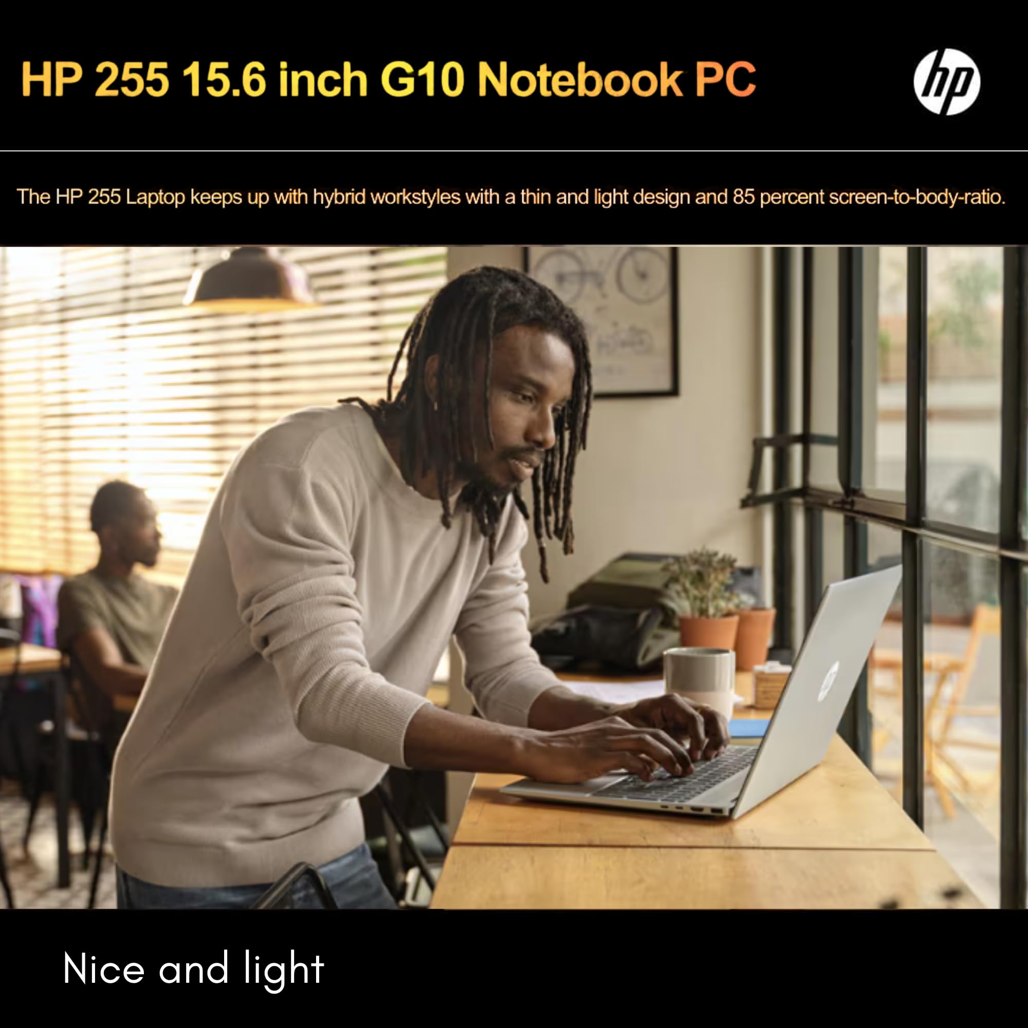 Hp 255 G10 Laptop For Home Or Work, 16Gb Ram, 1Tb Ssd Storage, 15.6'' Full Hd, Ryzen 3 7330U (Beat Intel I5-1135G7), Hdmi, Usb-C