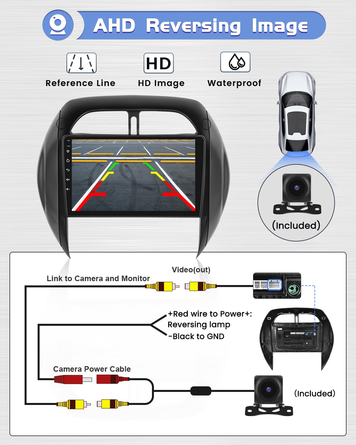 Roinvou 2+64G Android Carplay Stereo For 2003 2005 Toyota Rav4, Built In Wireless Carplay With Android Auto, 9'' Touchscreen In