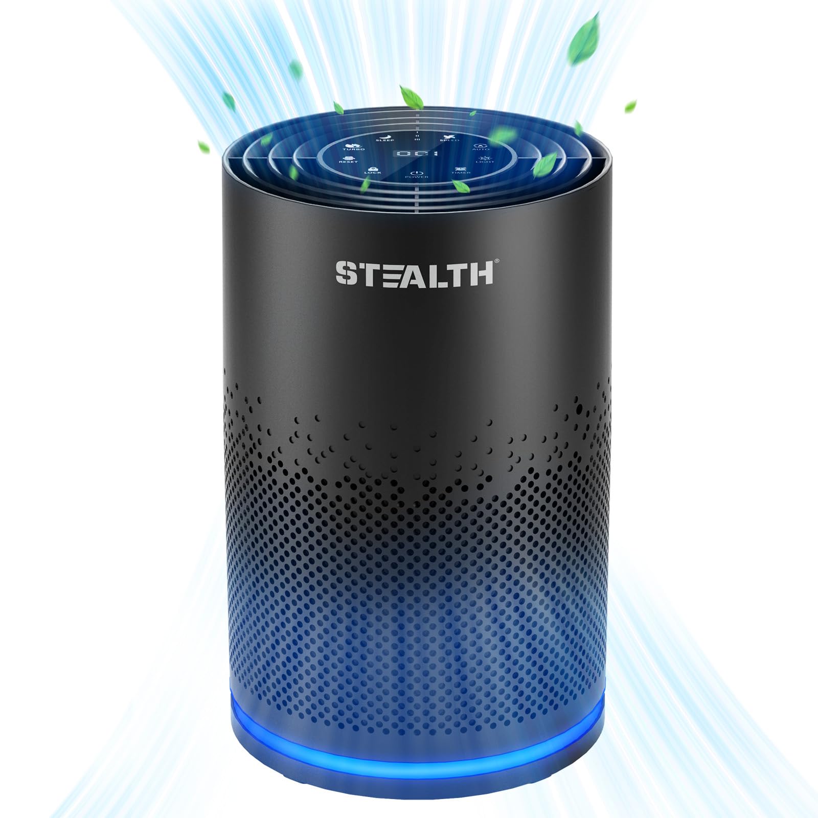 Stealth Air Purifier For Home, H13 True Hepa Filter Cleaner With Filter, Pm2.5 Monitor, Covers Up To 1450 Ft, Captures 99.97% Of