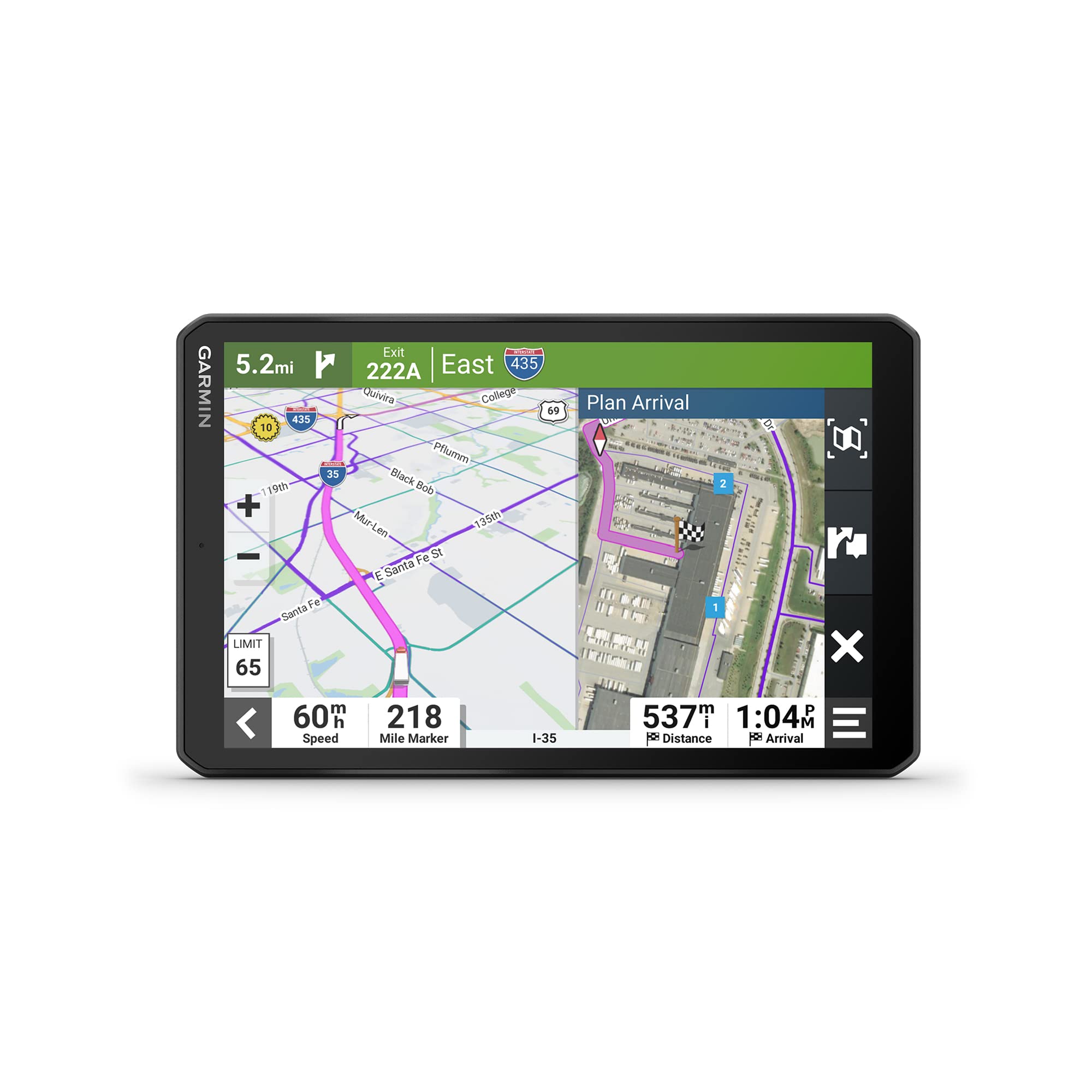 Garmin Dezl Otr810, Large, Easy To Read 8    Gps Truck Navigator, Custom Truck Routing, High Resolution Birdseye Satellite Image