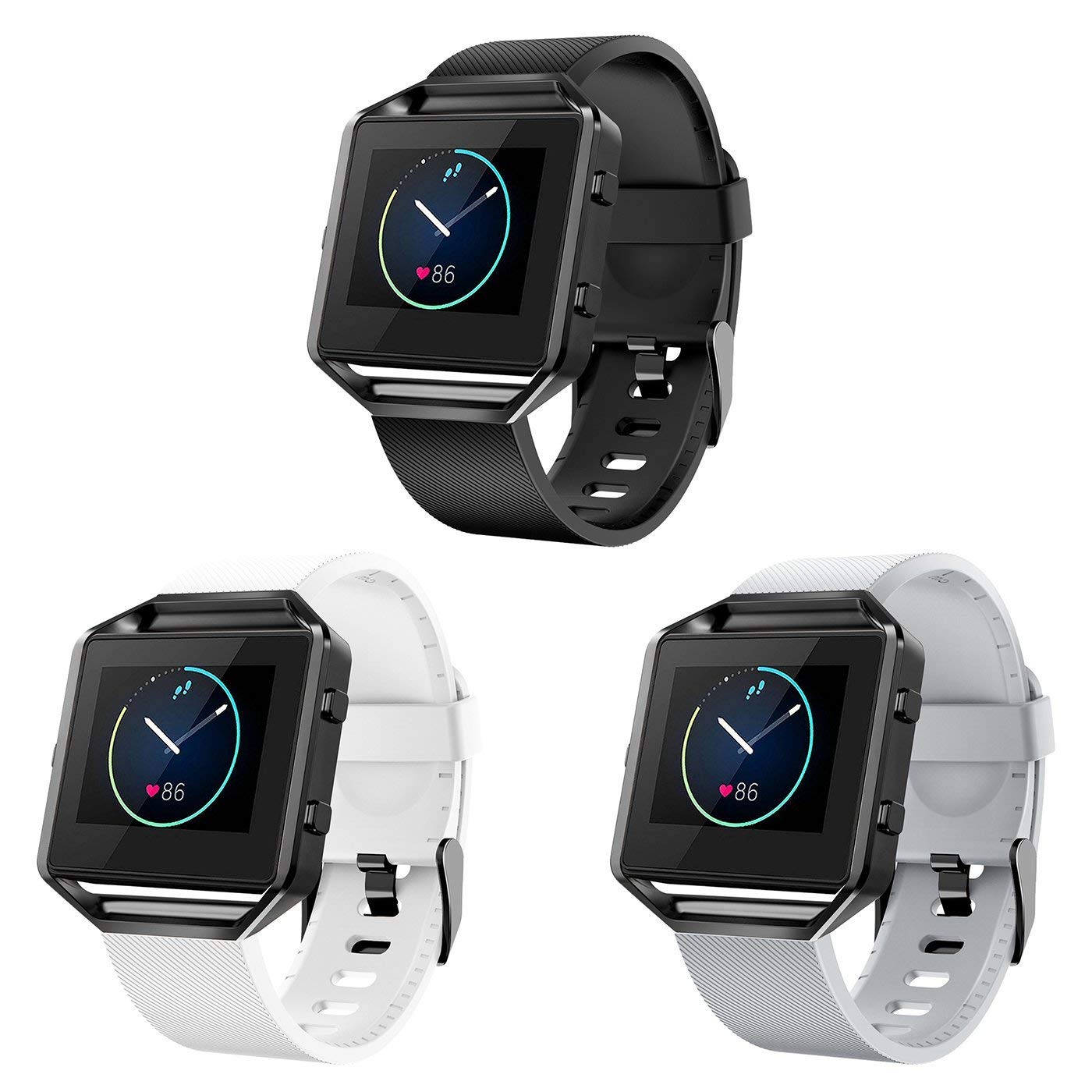 Leefox Compatible Blaze Bands With Frame, Sport Silicone Replacement Strap For Blaze Smart Fitness Watch Accessory Wristbands La