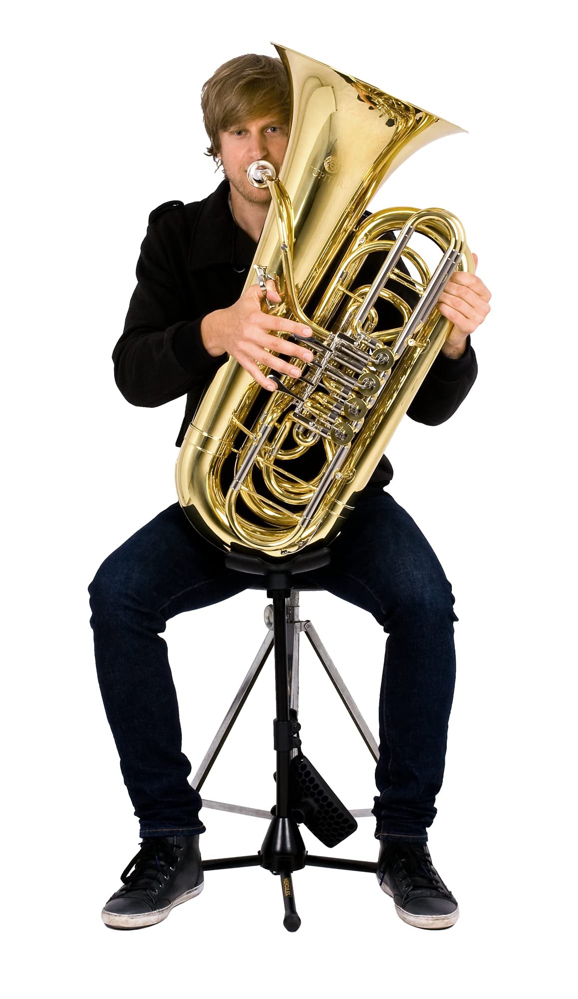 Hercules Ds553B Tuba/Euphonium Performer Stand Black