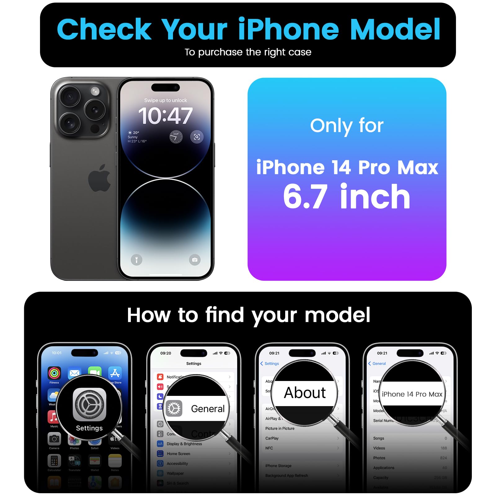 Otofly Designed For Iphone 14 Pro Max Case, Silicone Shockproof Slim Thin Phone Case For Iphone 14 Pro Max 6.7 Inch (Midnight Bl