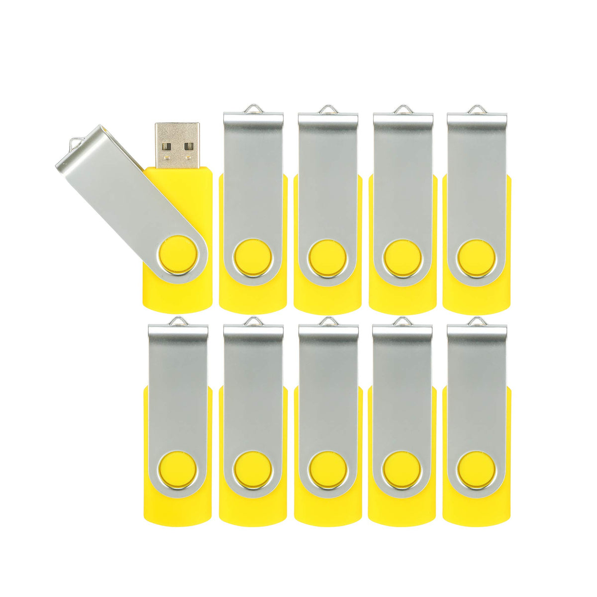 Alihelan 10Pcs 16Gb Usb Flash Drives Usb 2.0 Thumb Drive Bulk Swivel Memory Stick 16 Gb Fold Storage Jump Drive Zip Drive, 10 Pa