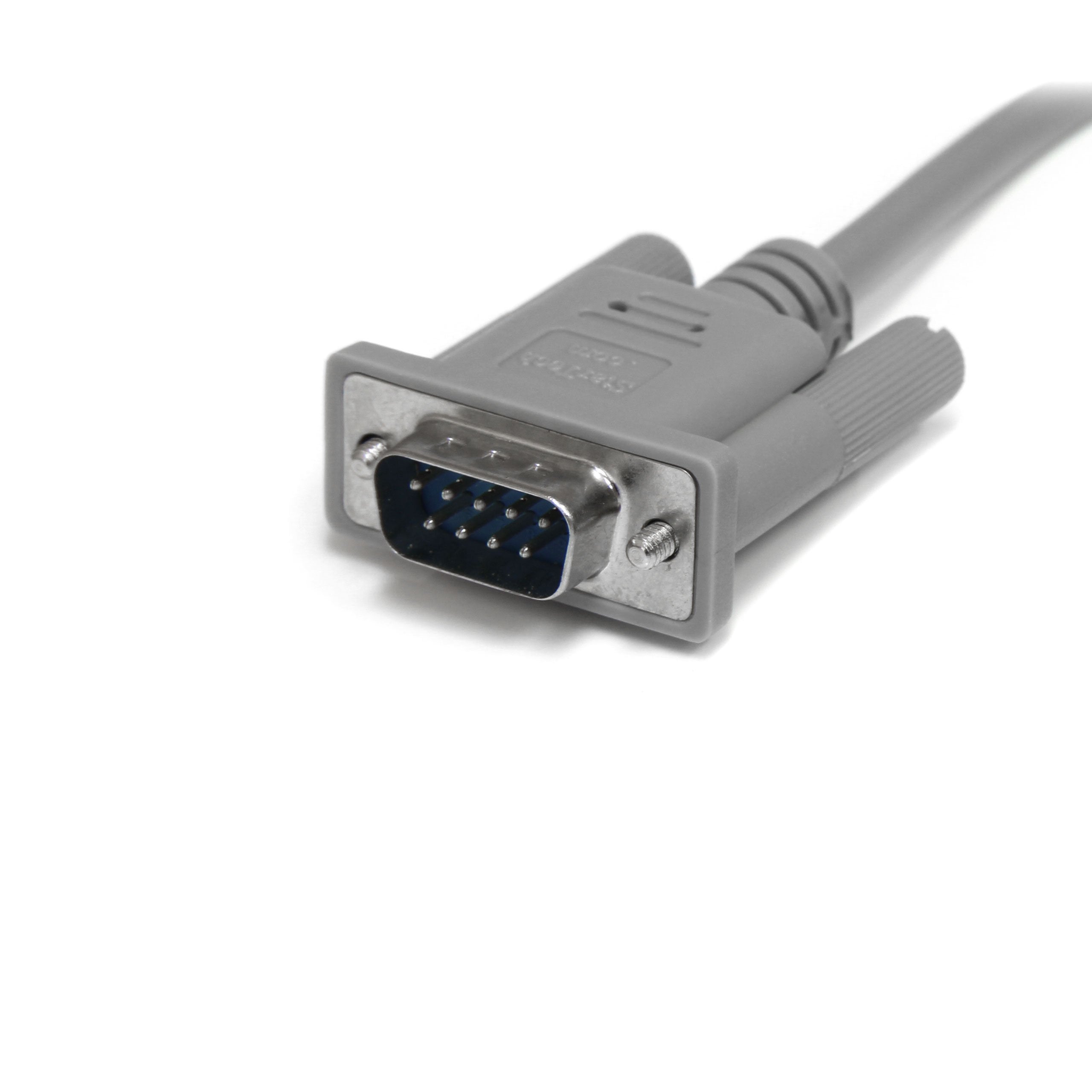 Startech.Com 10 Ft Db9 Rs232 Serial Null Modem Cable F/M   Null Modem Cable   Db 9 (M) To Db 9 (F)   10 Ft   Scnm9Fm Gray