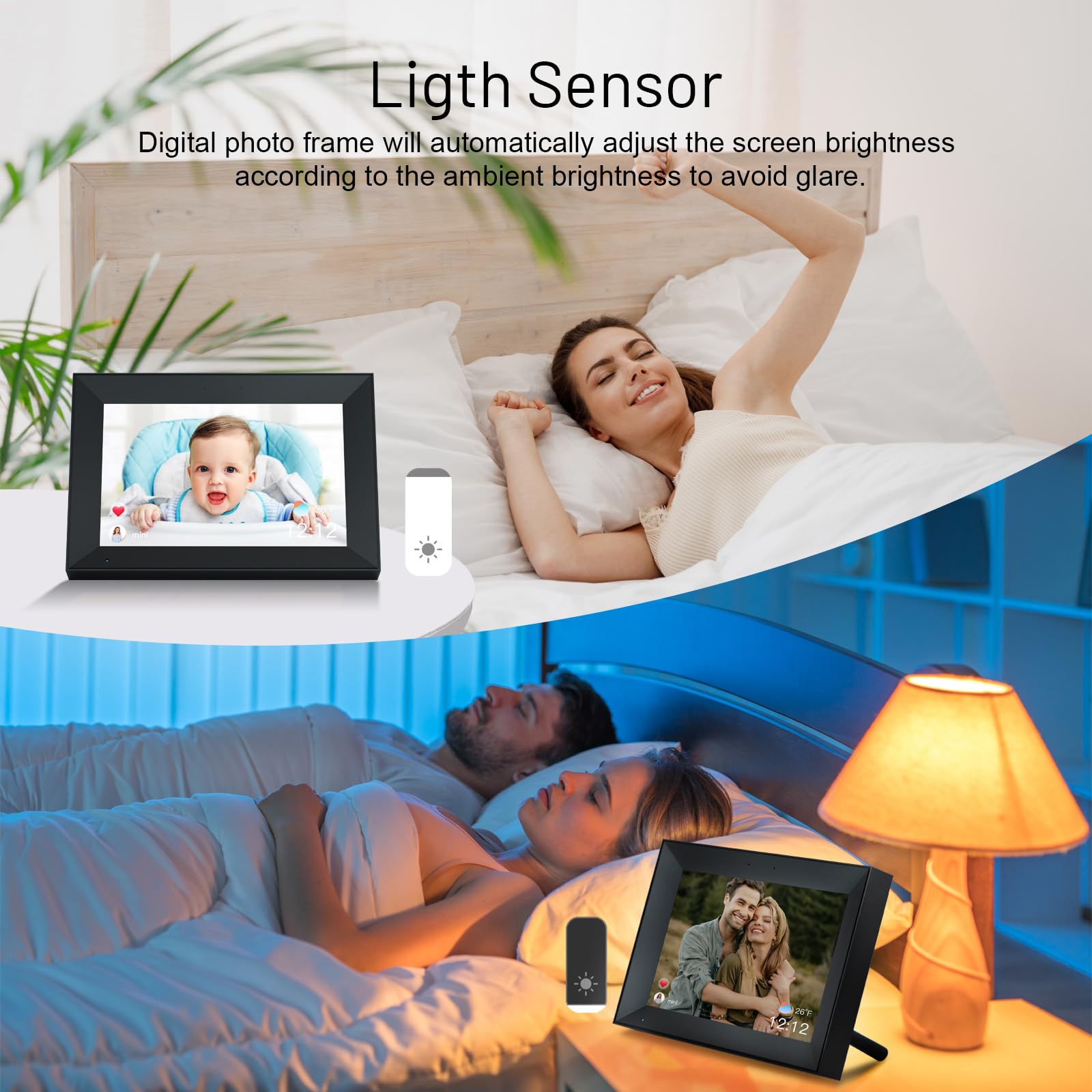 Anna Bella Digital Picture Frame 10.1 Inch Ips Hd Touch Screen Wifi Smart Digital Photo Frame With 16Gb Storage, Auto Rotate, Ea